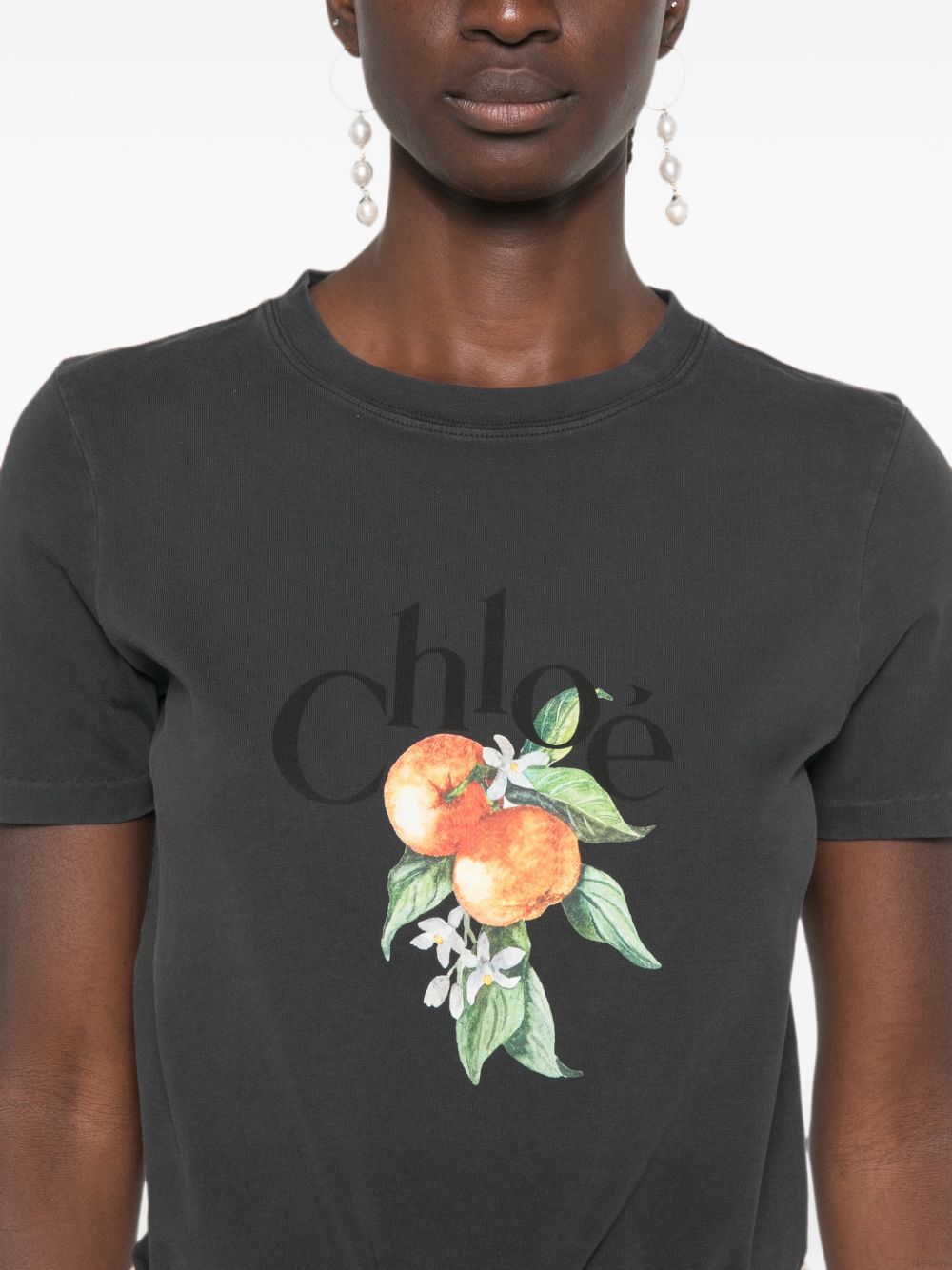 Chloé Women Printed Cotton T-Shirt CHLOE