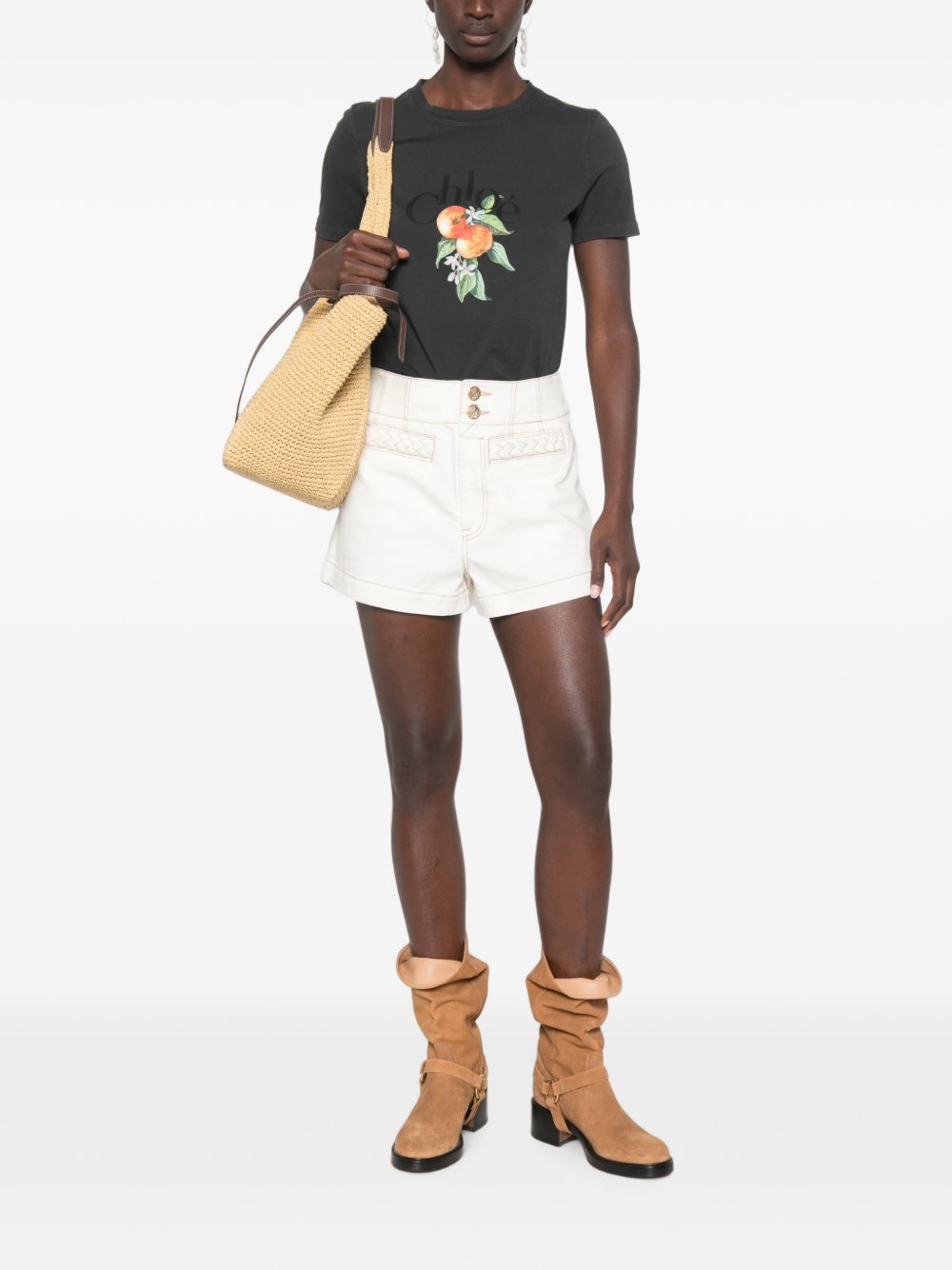 Chloé Women Printed Cotton T-Shirt CHLOE