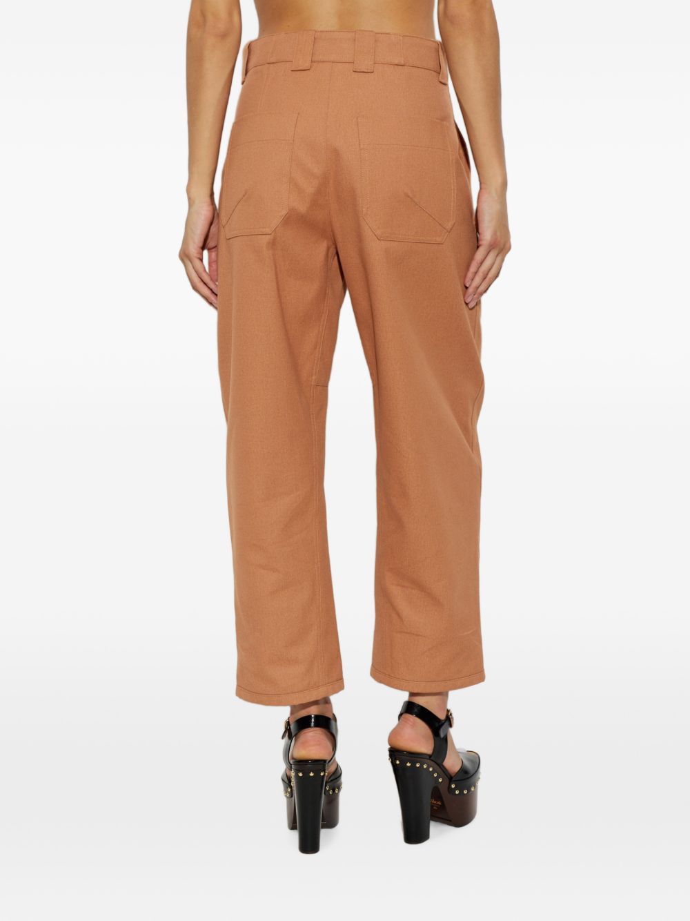 Chloé Women Cotton Barrel Trousers CHLOE