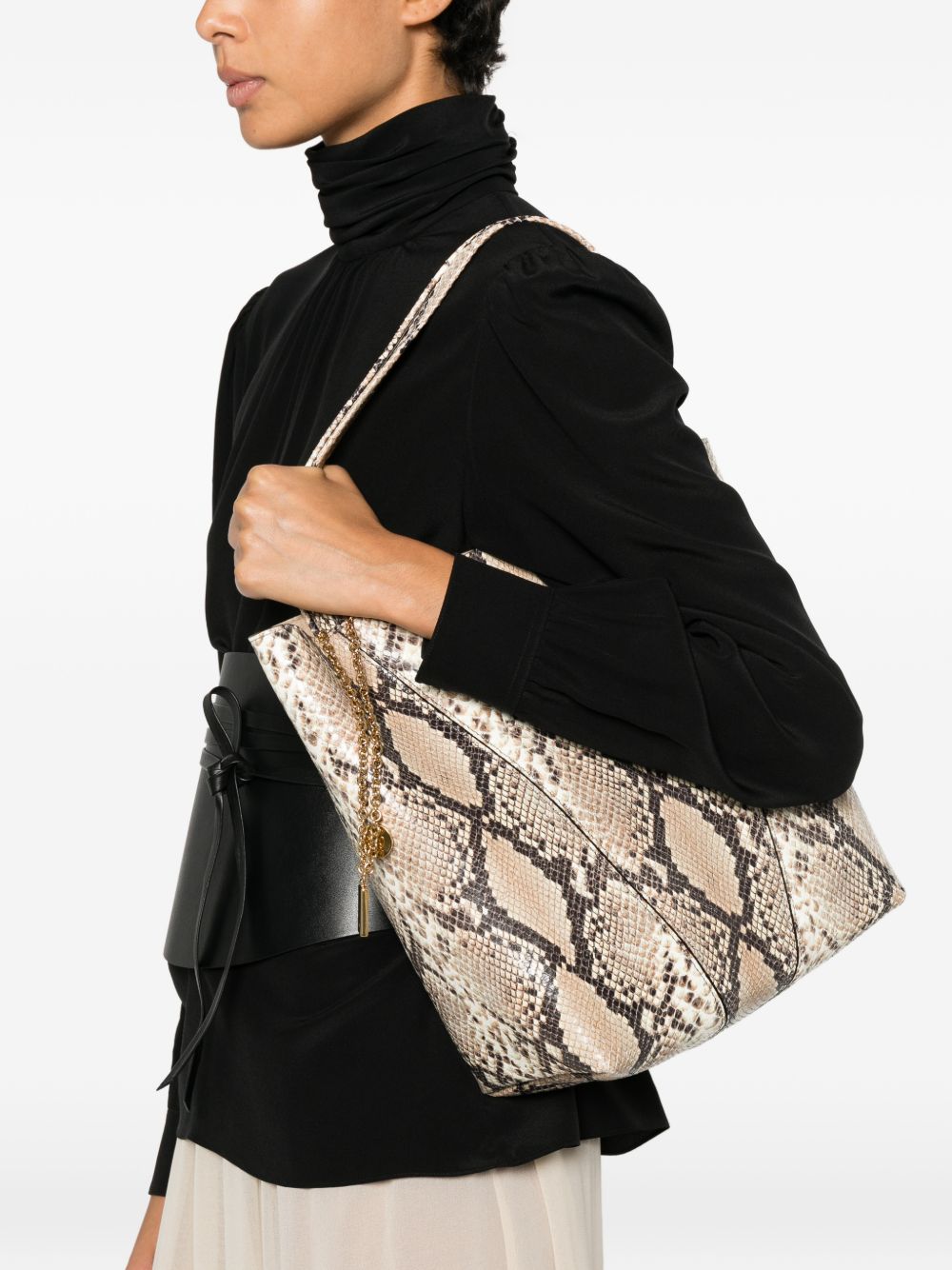 Chloé Women Chloé Spin Leather Tote Bag