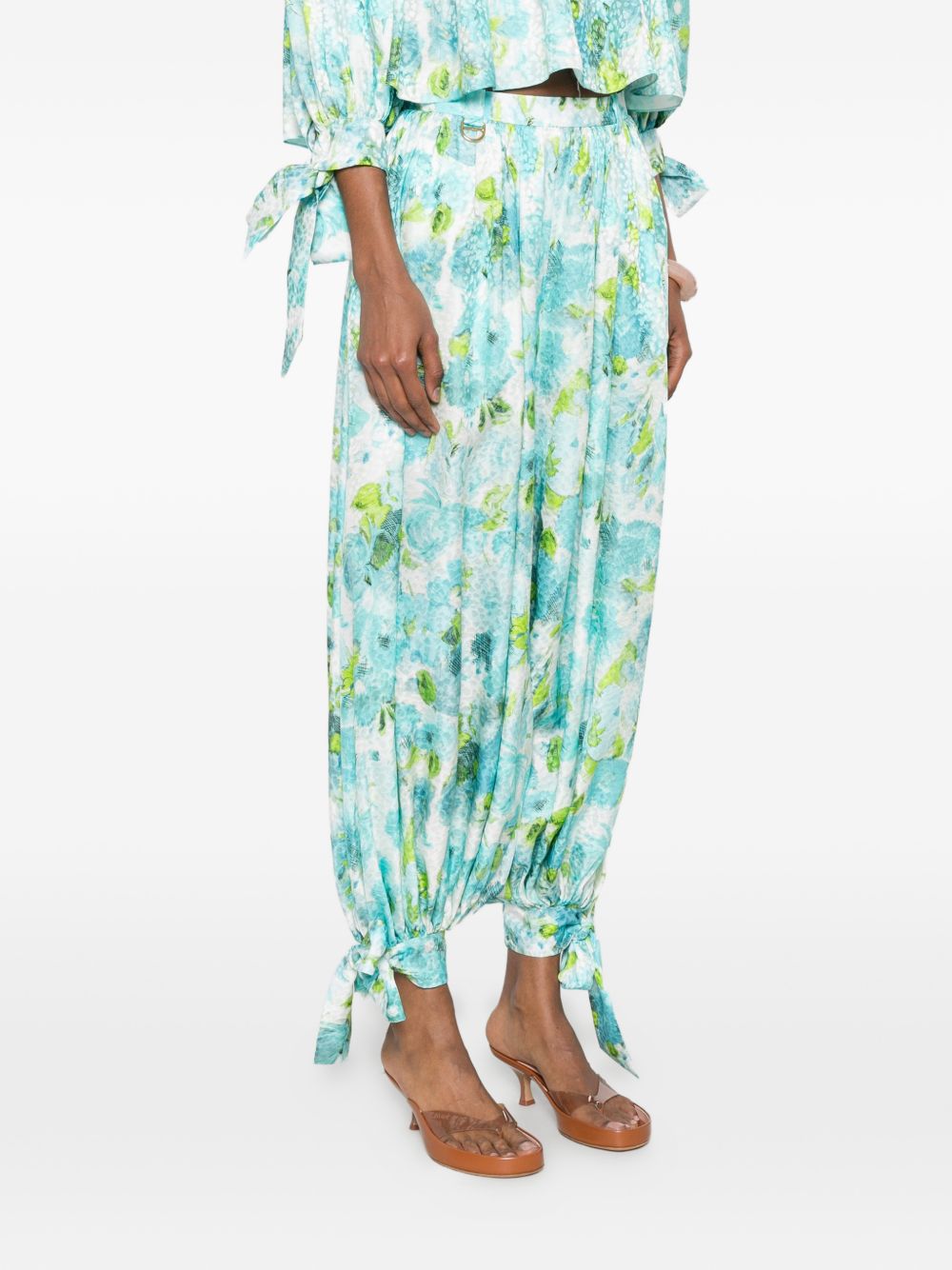Chloé Women Printed Silk Trousers CHLOE