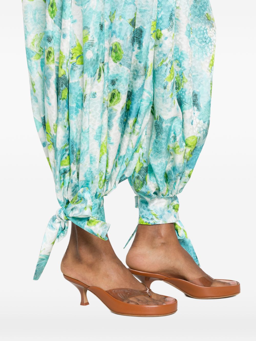 Chloé Women Printed Silk Trousers CHLOE