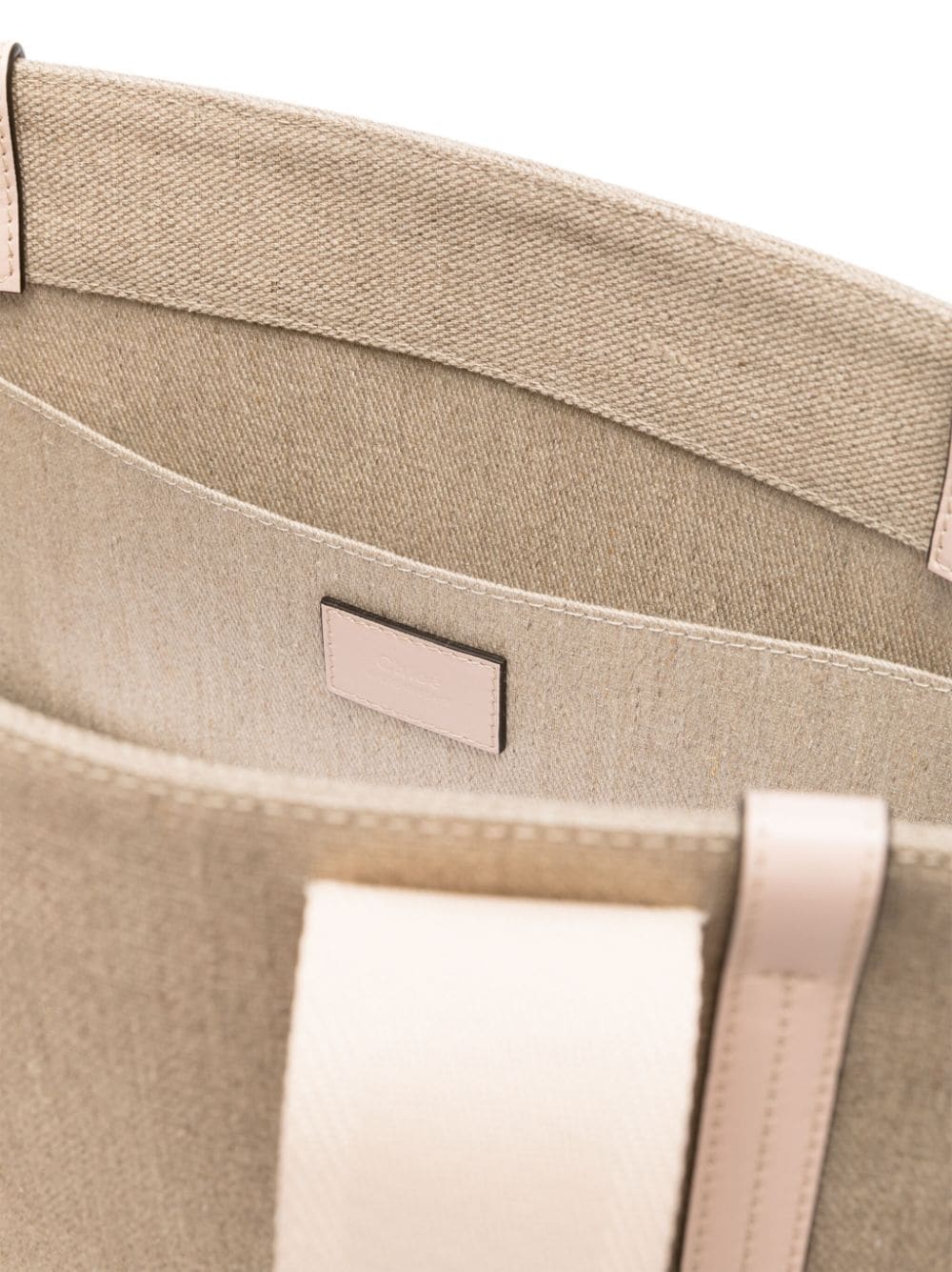Chloé Women Woody Medium Linen Tote CHLOE