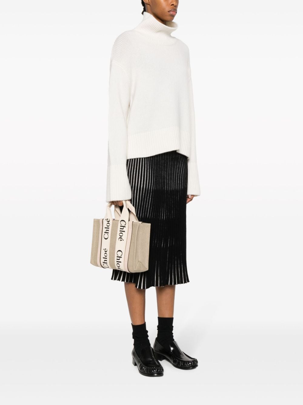 Chloé Women Woody Small Linen Tote CHLOE