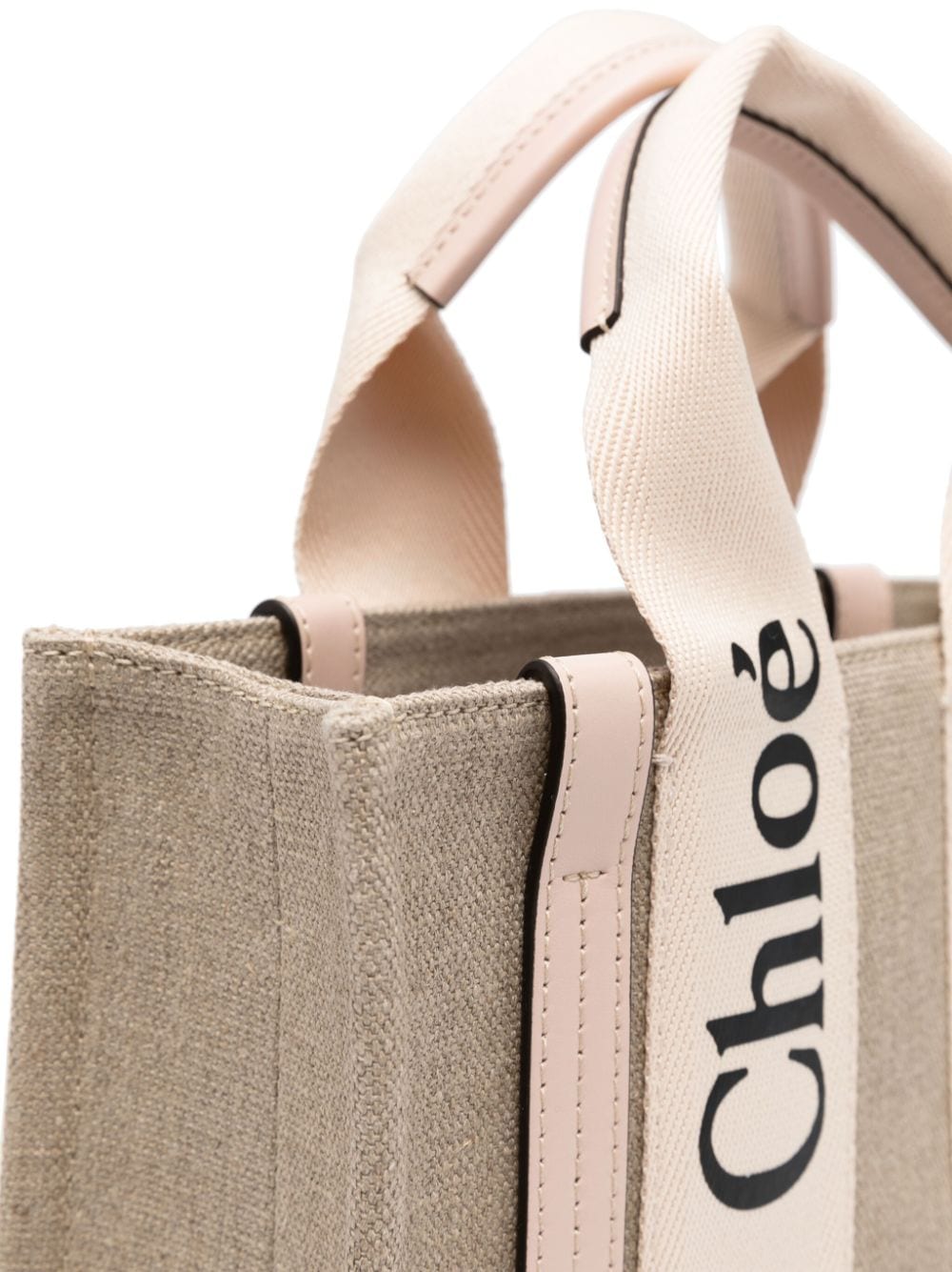 Chloé Women Woody Small Linen Tote CHLOE