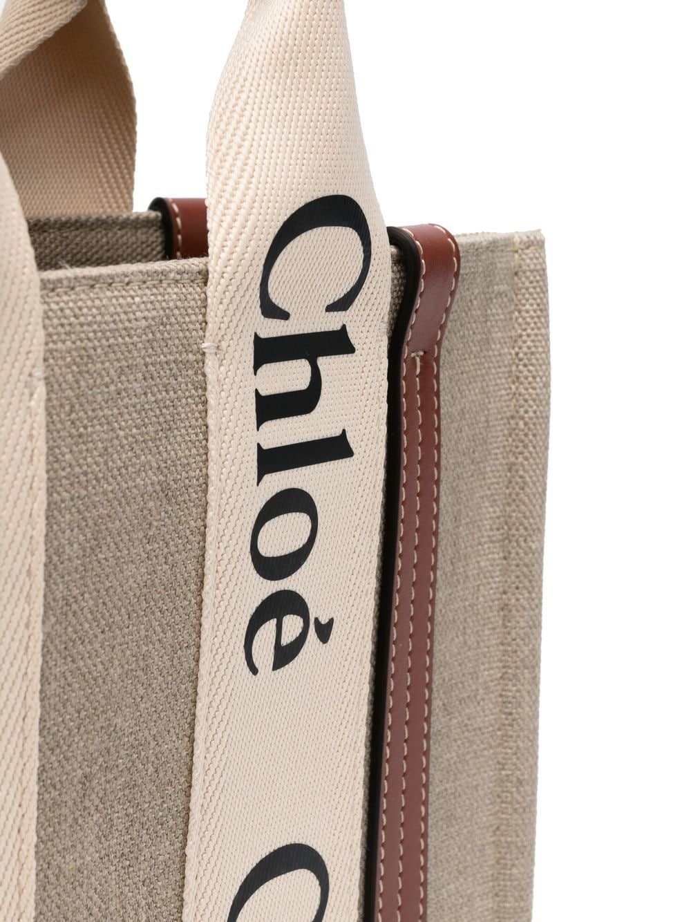 Chloé Women Woody Small Linen Tote CHLOE