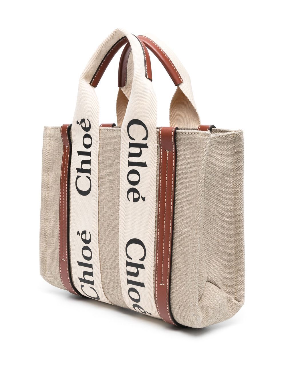 Chloé Women Woody Small Linen Tote CHLOE