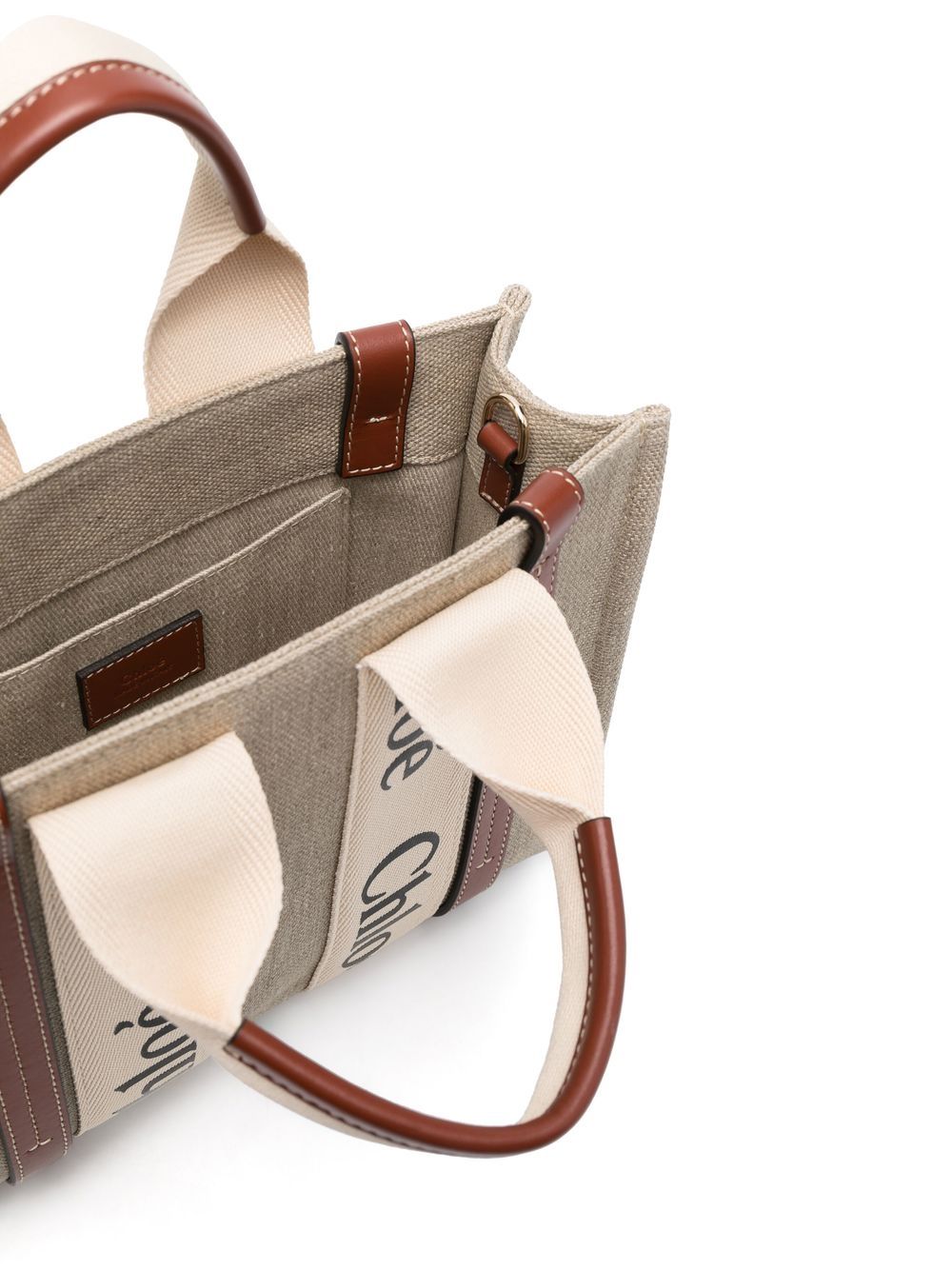 Chloé Women Woody Small Linen Tote CHLOE