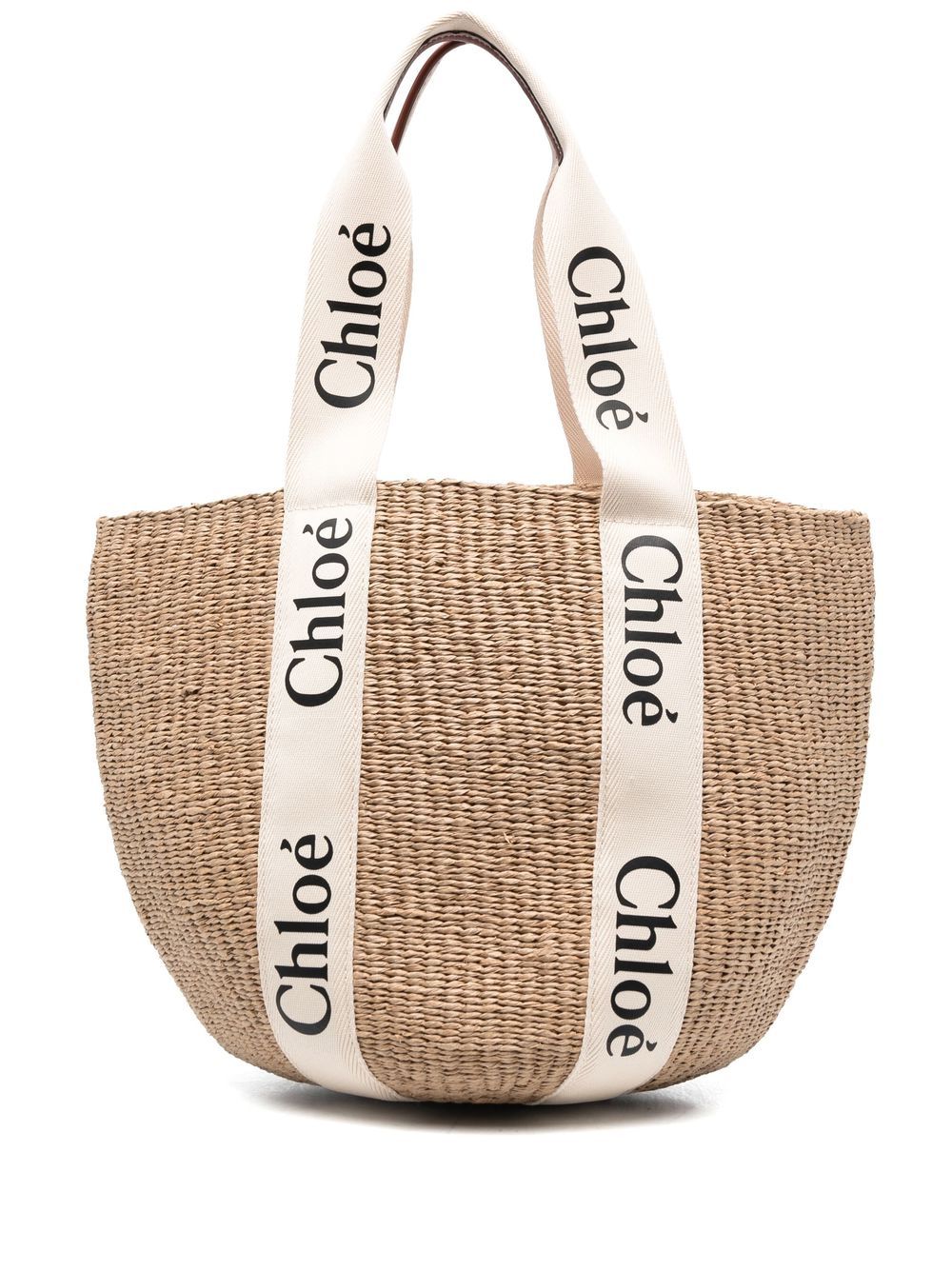 Chloé Women Woody Large Straw Basket Bag CHLOE
