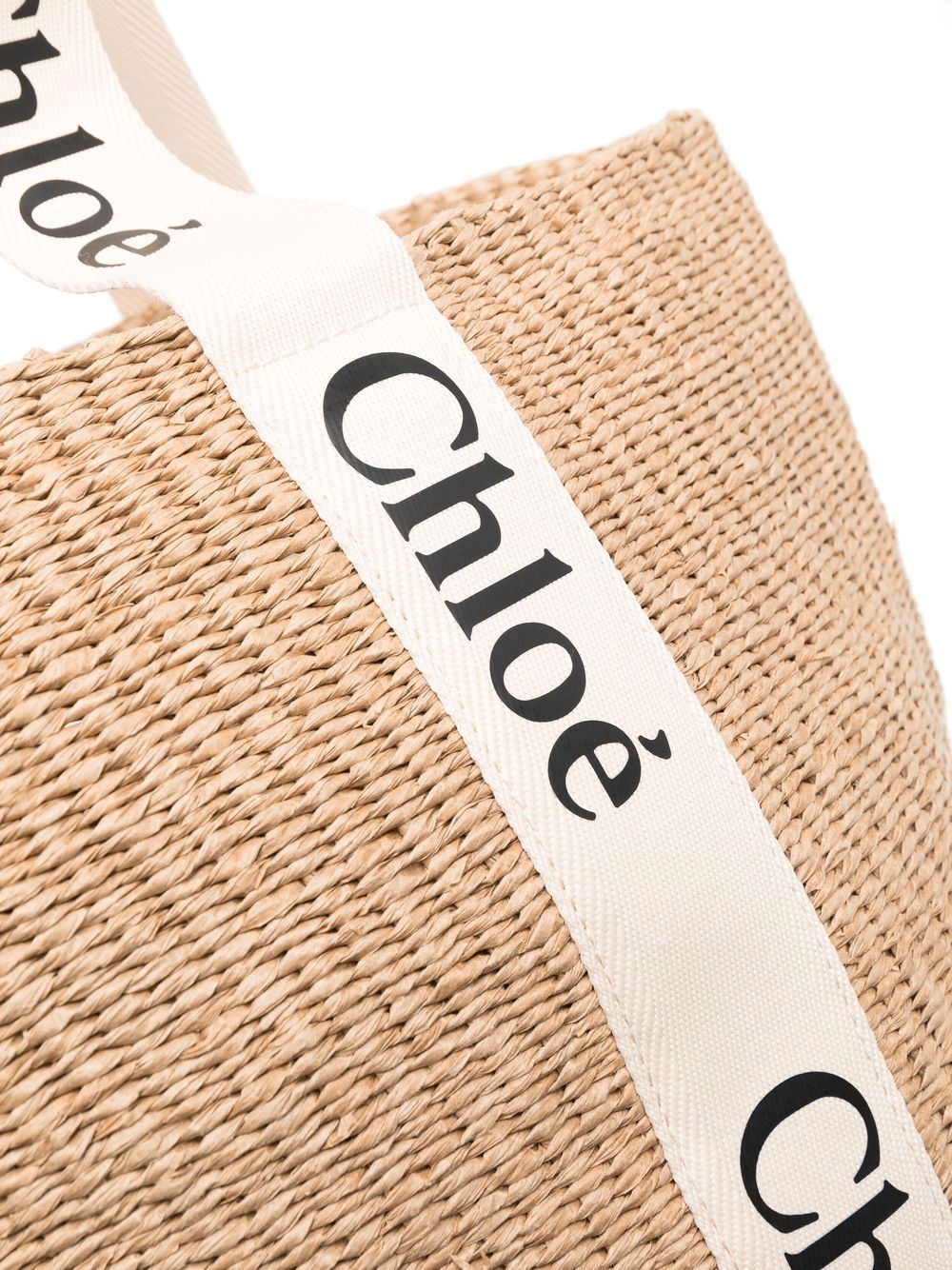 Chloé Women Woody Large Straw Basket Bag CHLOE