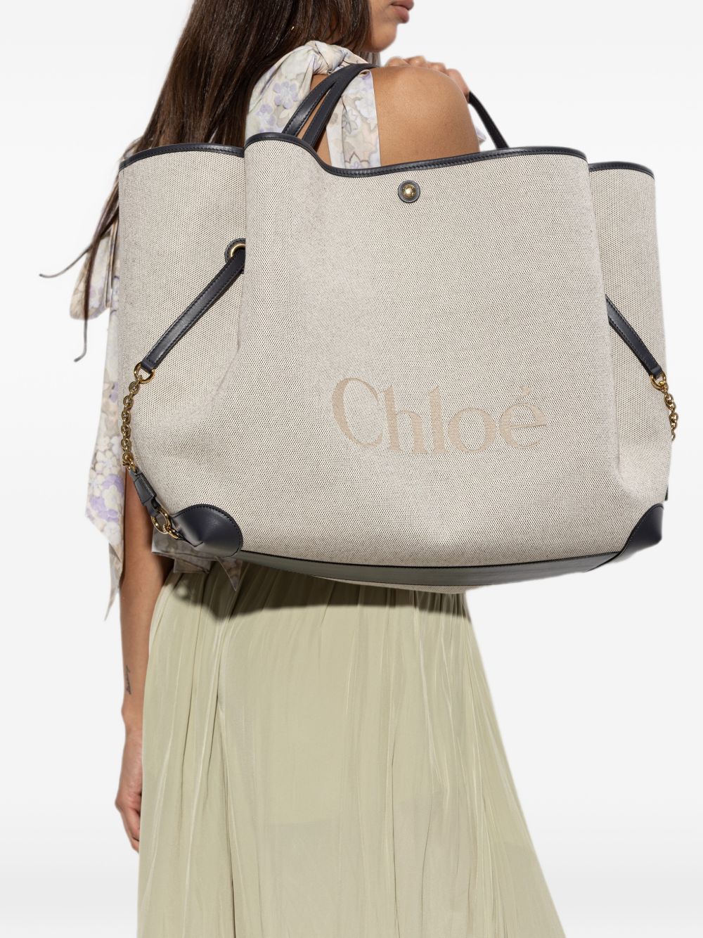 Chloé Women Chloé Clover Large Cabas Bag