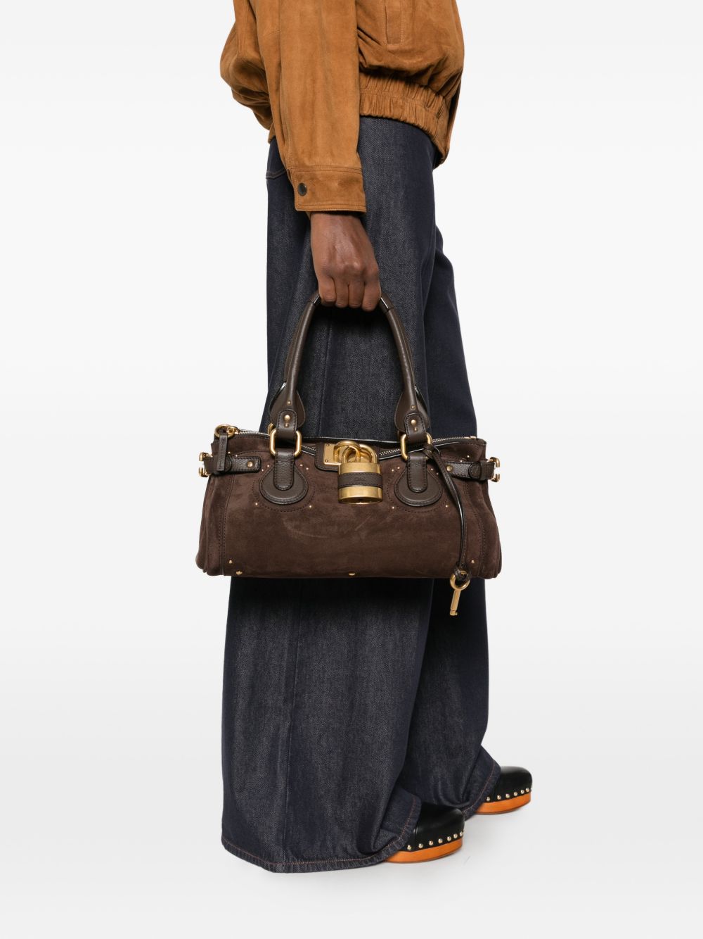 Chloé Women Paddington Suede Leather Shoulder Bag CHLOE
