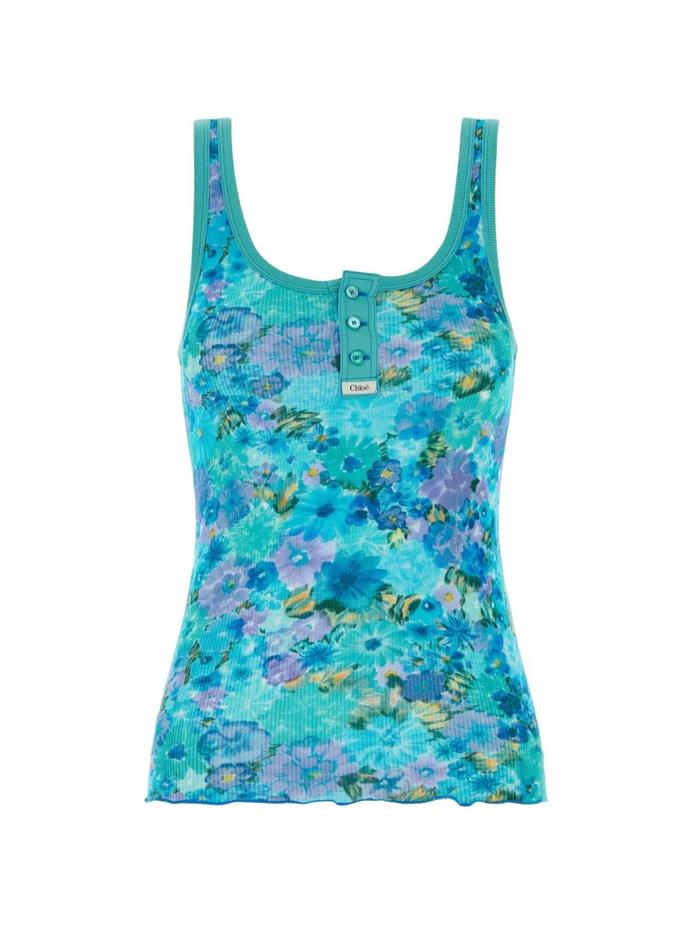 Chloé Women Printed Ribbed Top