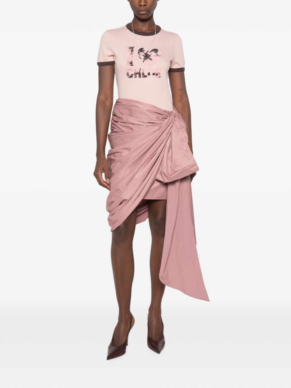 Chloé Women Draped Silk Mini Skirt CHLOE