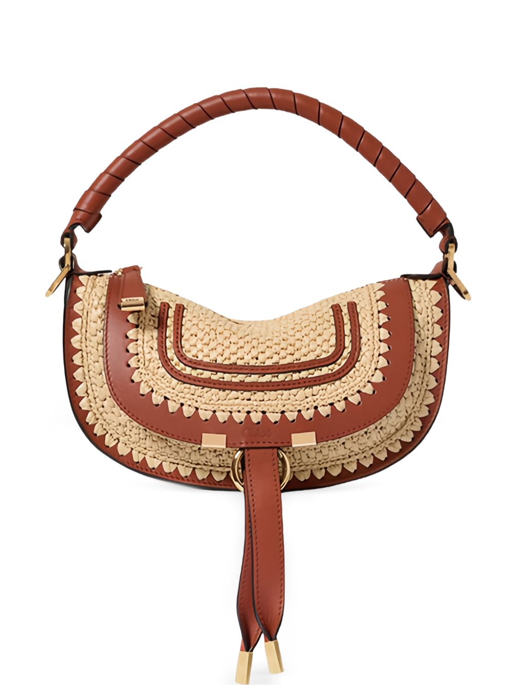 Chloé Women Marcie Mini Rafia Shoulder Bag
