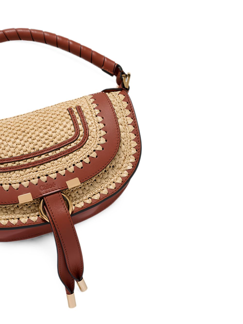 Chloé Women Marcie Mini Rafia Shoulder Bag