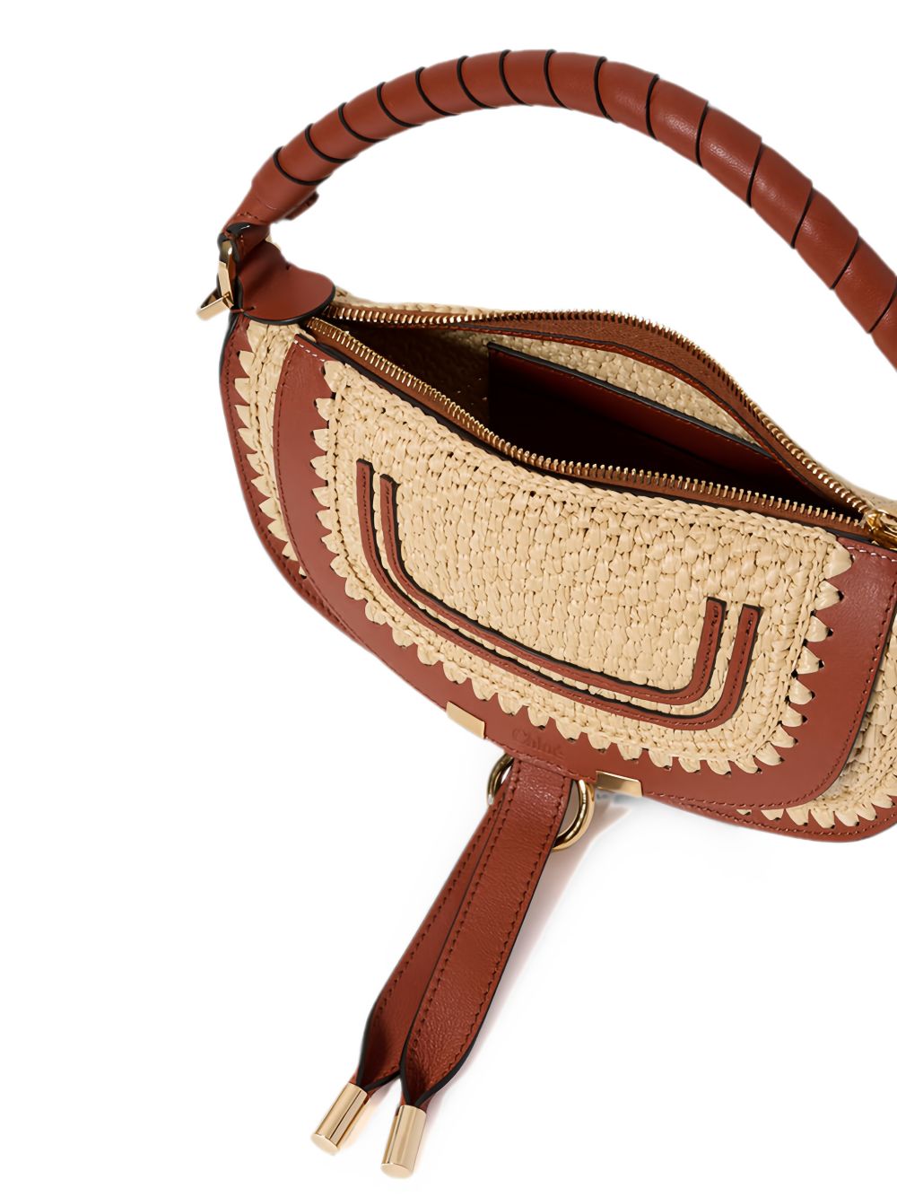 Chloé Women Marcie Mini Rafia Shoulder Bag