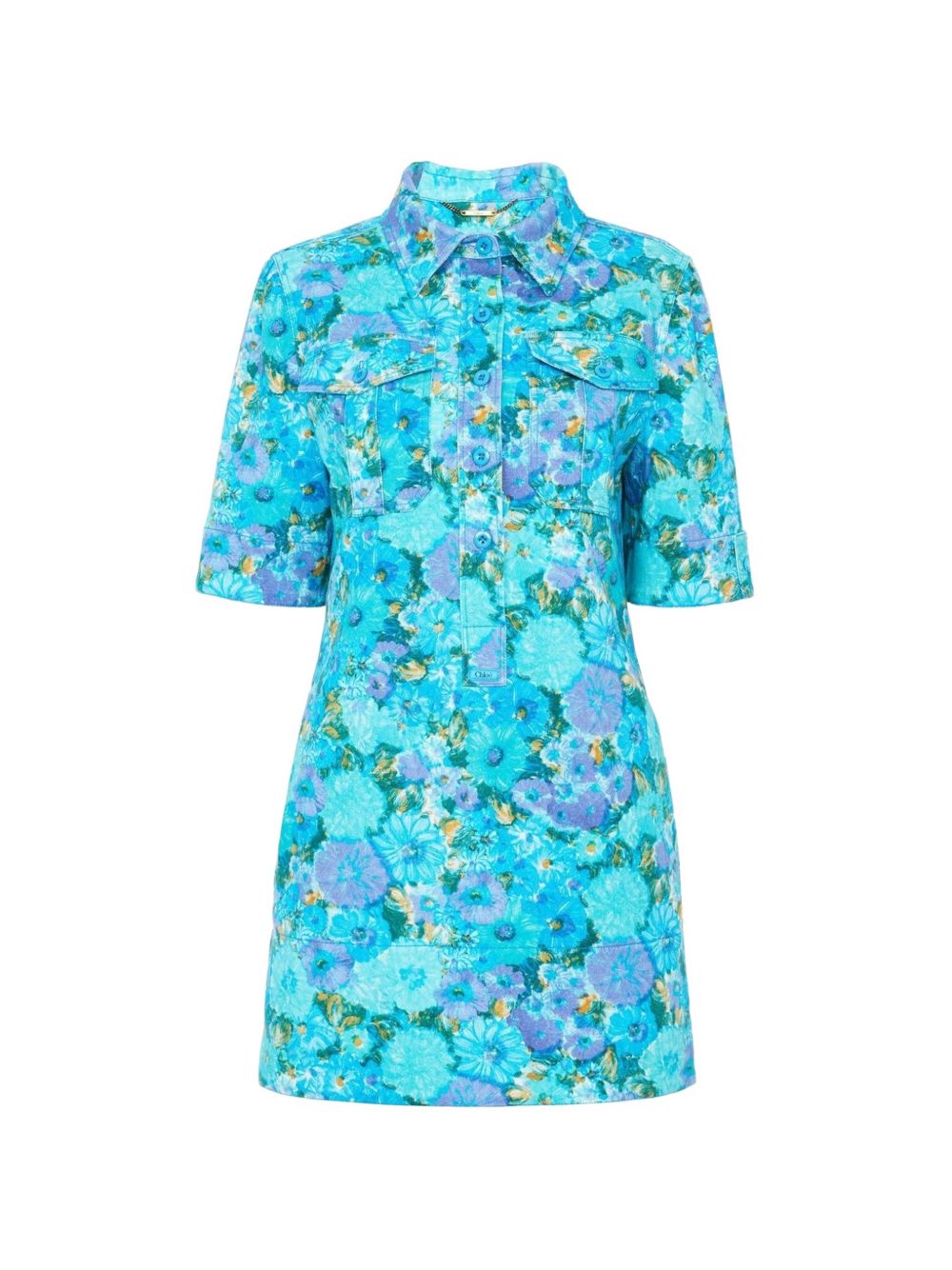 Chloé Women Printed Cotton Mini Dress CHLOE
