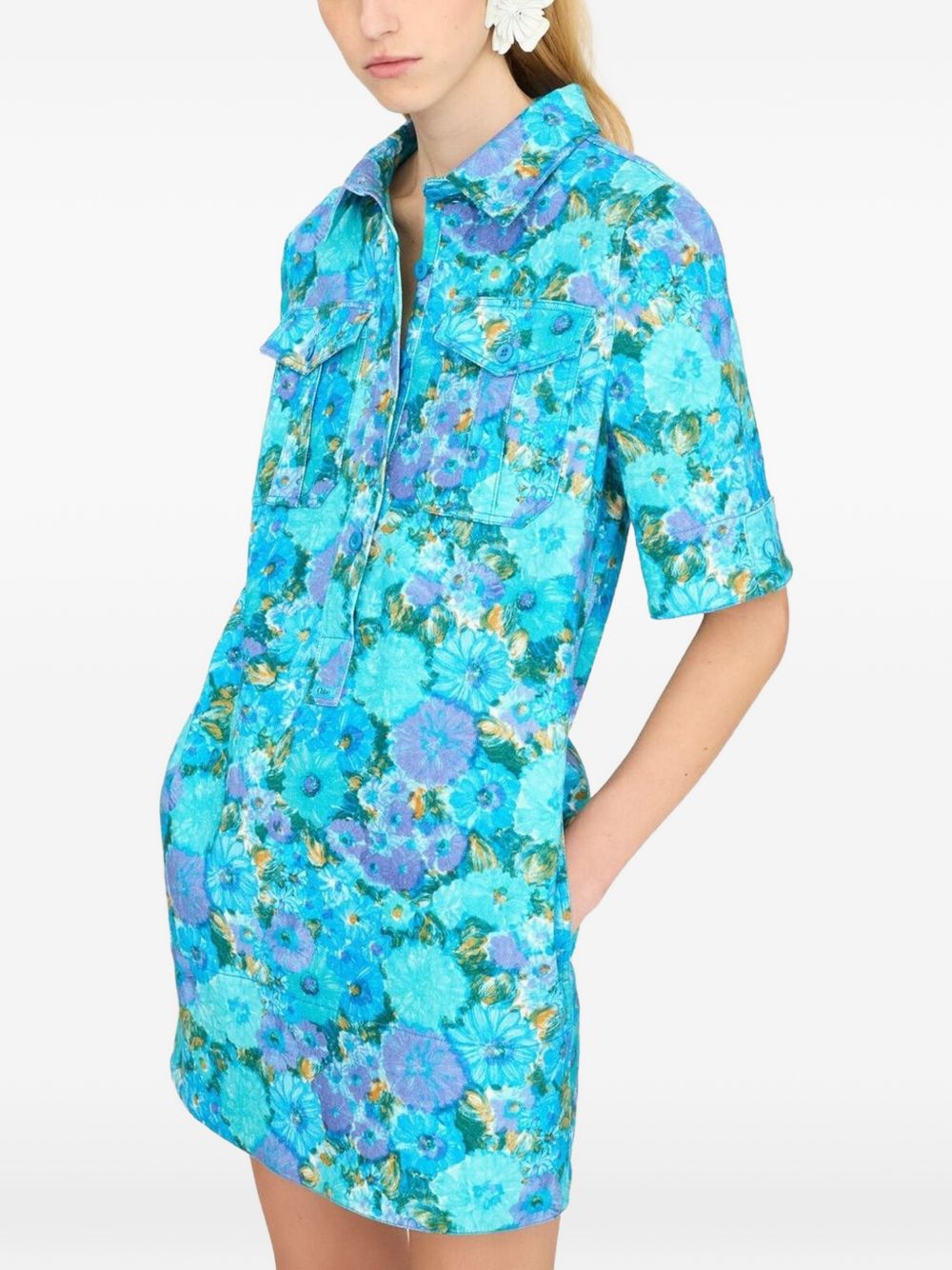 Chloé Women Printed Cotton Mini Dress CHLOE