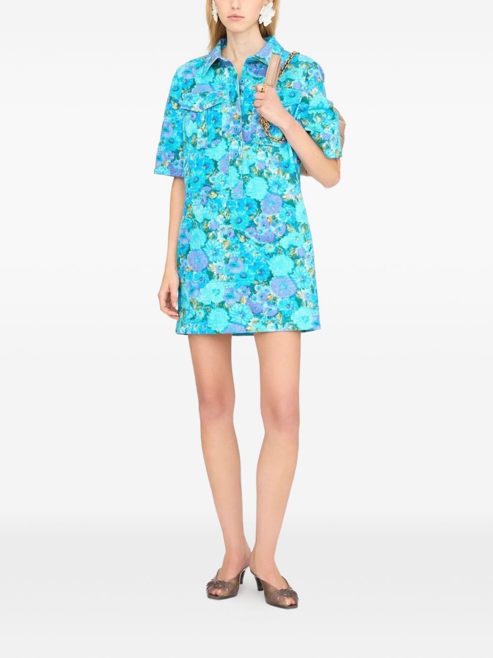 Chloé Women Printed Cotton Mini Dress CHLOE