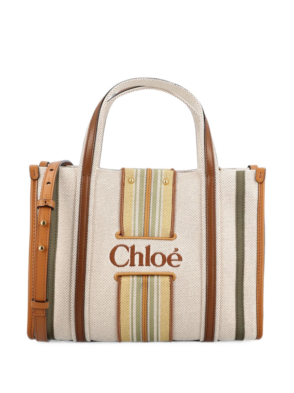 Chloé Women Woody Loop Small Canvas Tote CHLOE