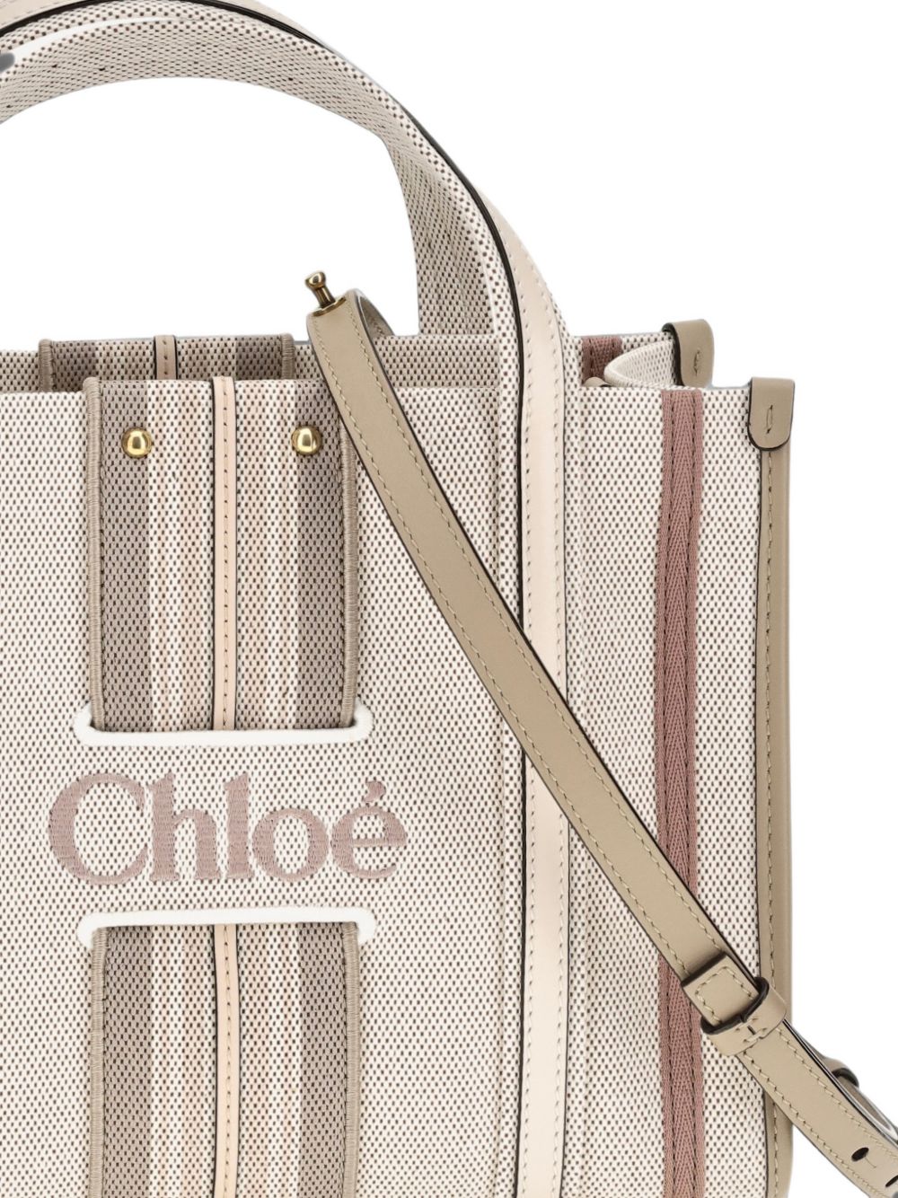 Chloé Women Woody Loop Small Canvas Tote CHLOE