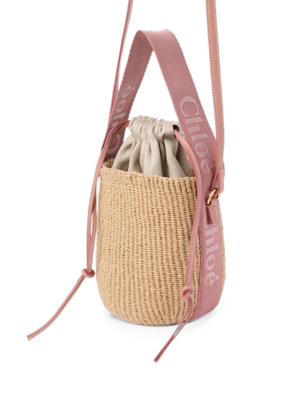 Chloé Women Woody Small Rafia Bucket Bag CHLOE