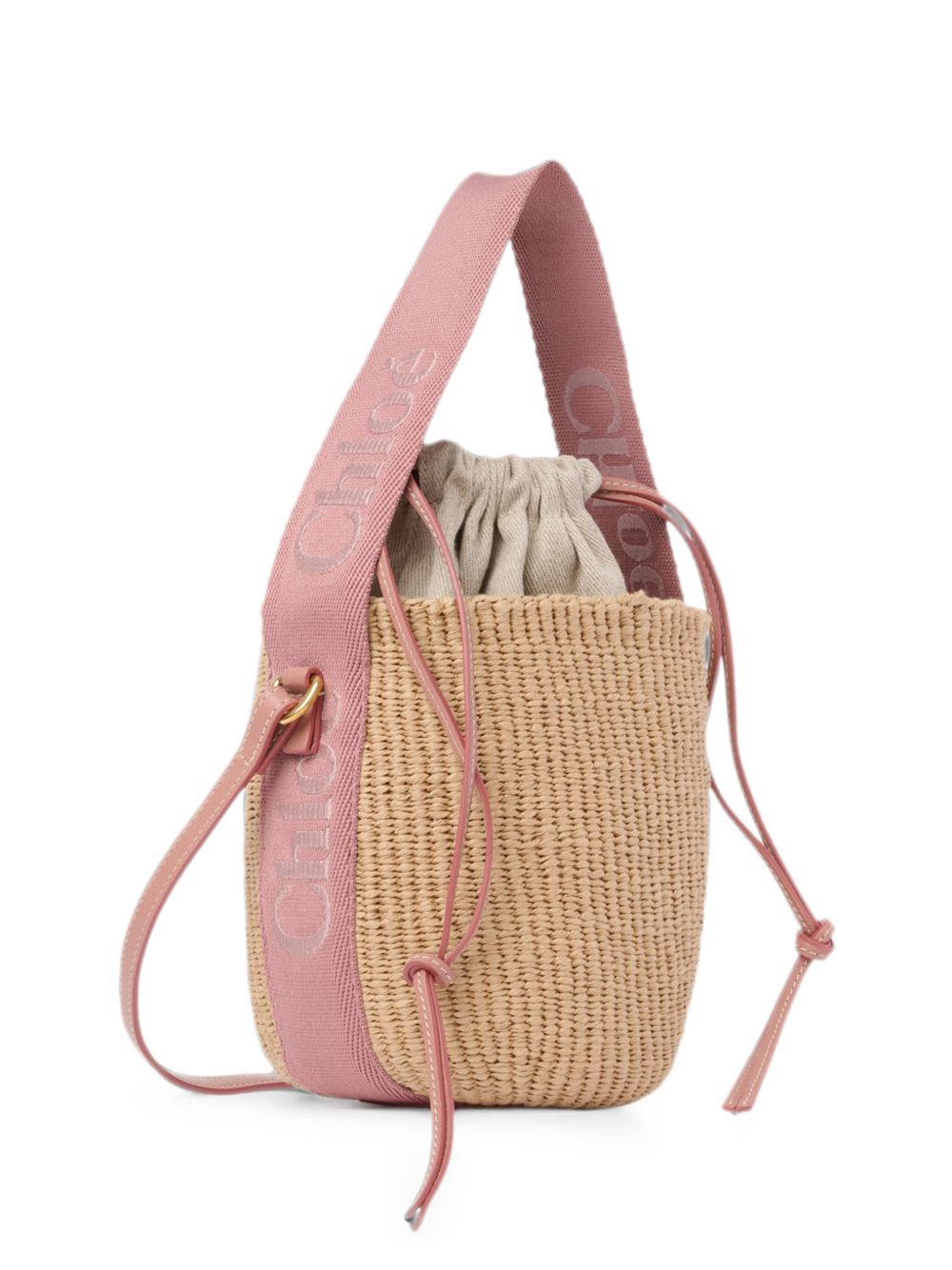 Chloé Women Woody Small Rafia Bucket Bag CHLOE