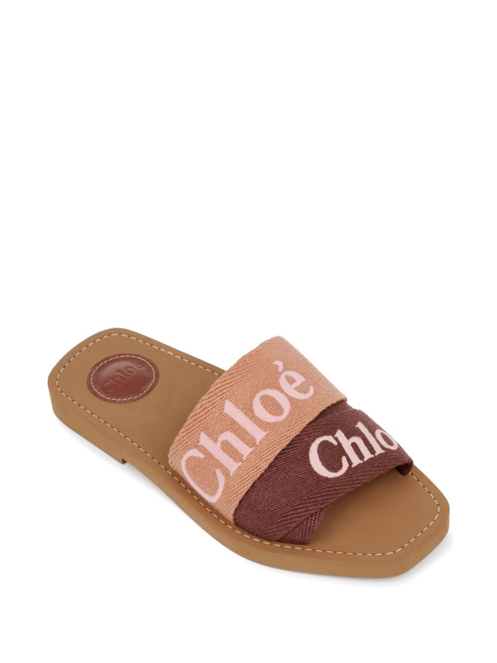 Chloé Women Woody Linen Sandals CHLOE