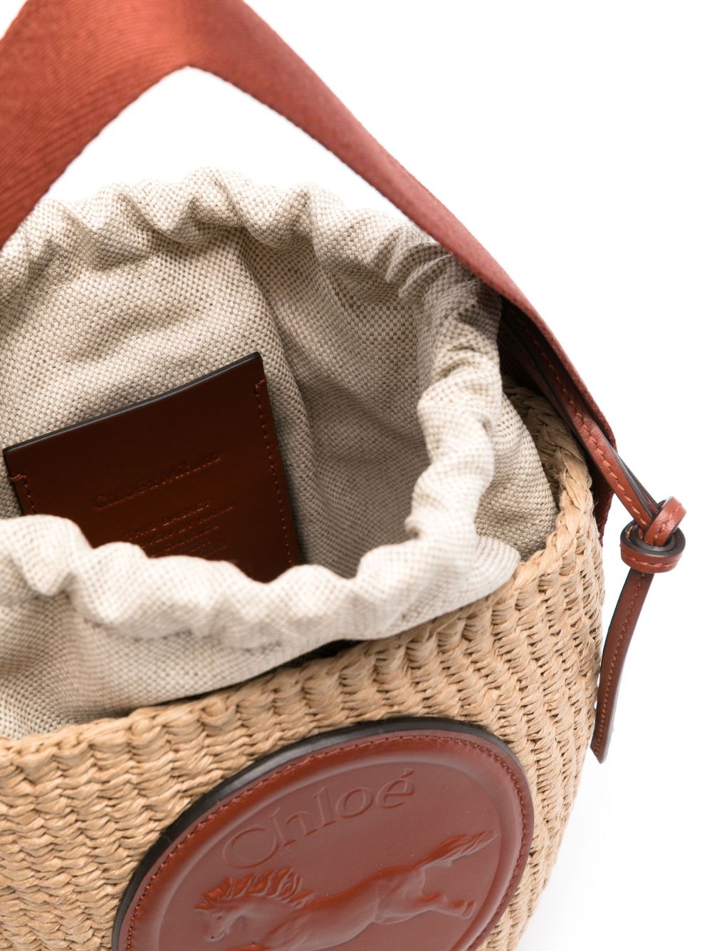 Chloé Women Rafia And Leather Bucket Bag CHLOE