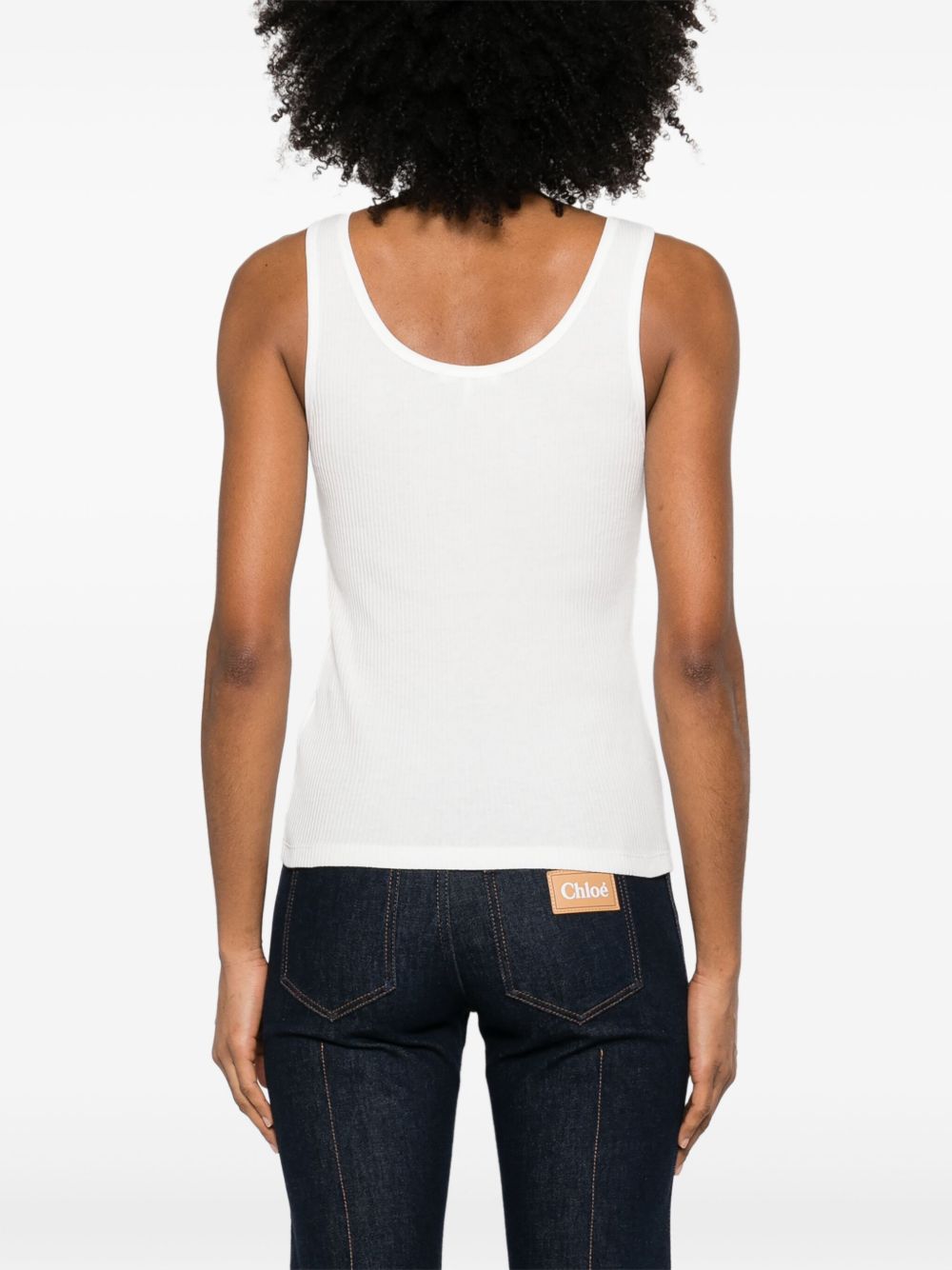 Chloé Women Logo Cotton Tank Top CHLOE