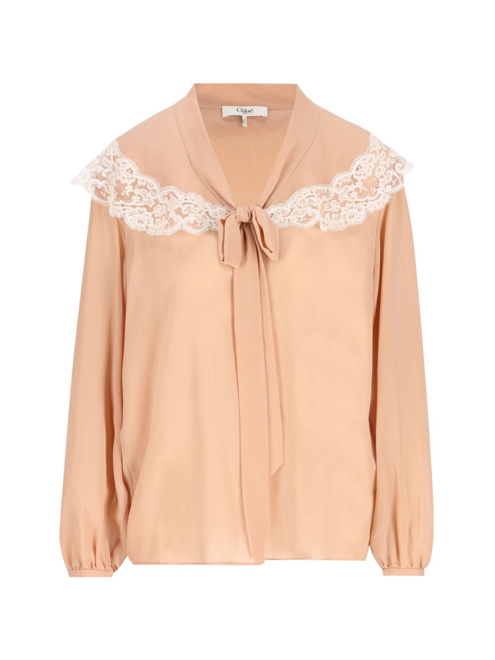 Chloé Women Lace Detail Silk Blouse CHLOE