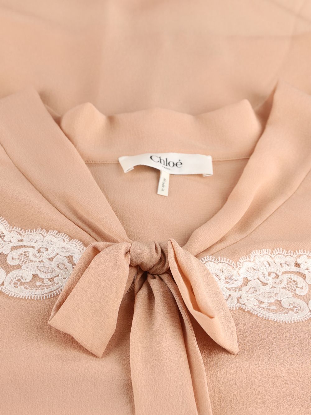 Chloé Women Lace Detail Silk Blouse CHLOE