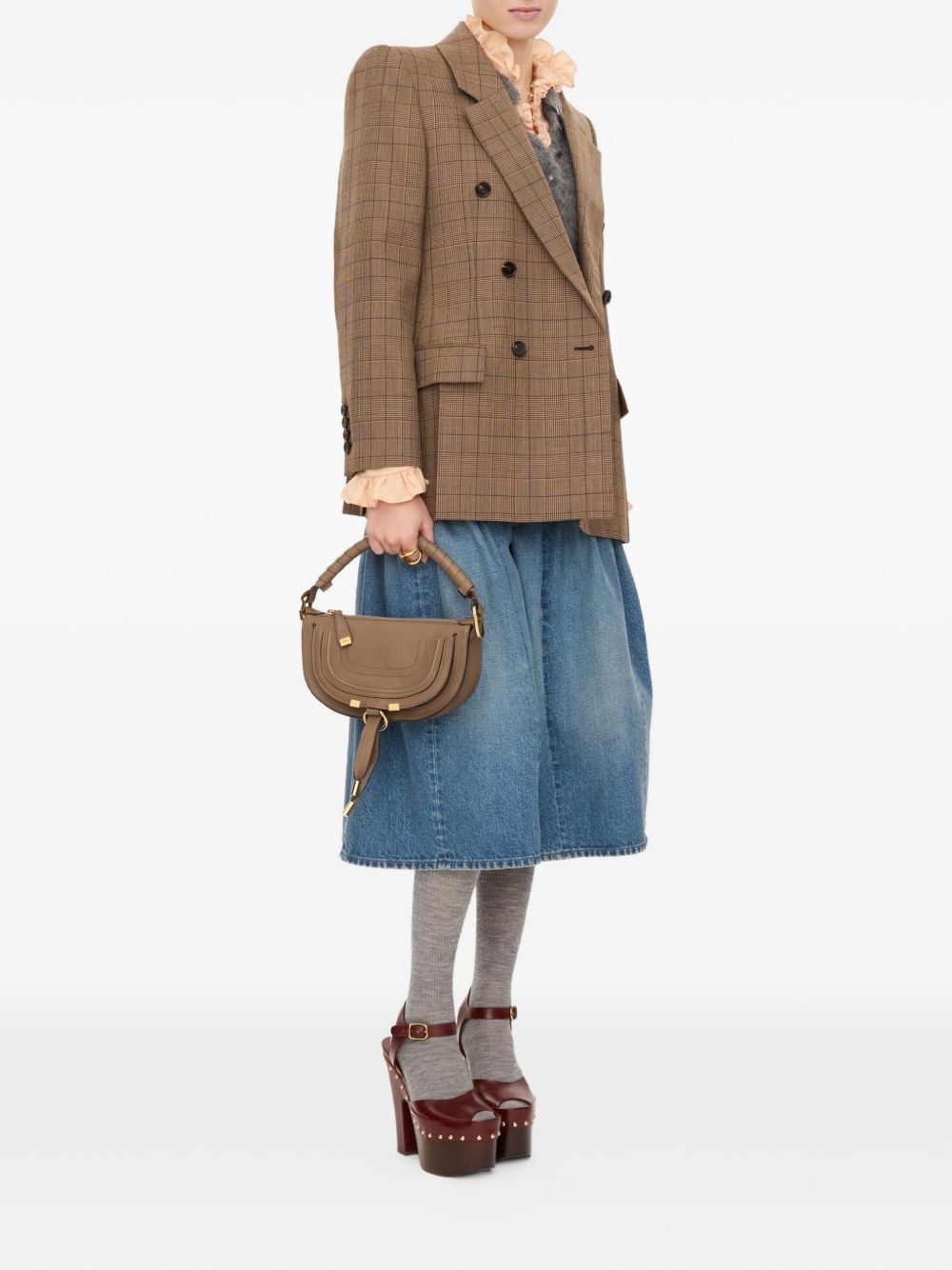 Chloé Women Marcie Mini Leather Shoulder Bag CHLOE