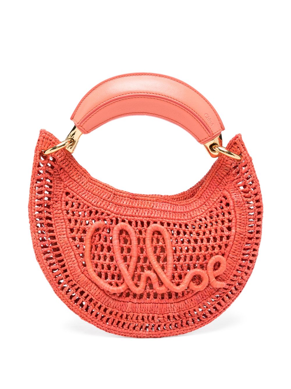 Chloé Women Summer Banana Rafia Mini Hobo Bag