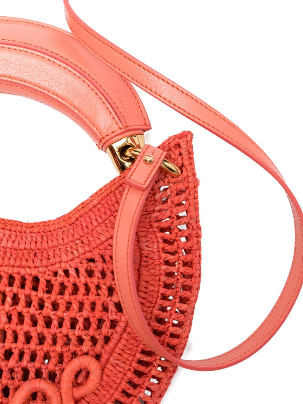 Chloé Women Summer Banana Rafia Mini Hobo Bag