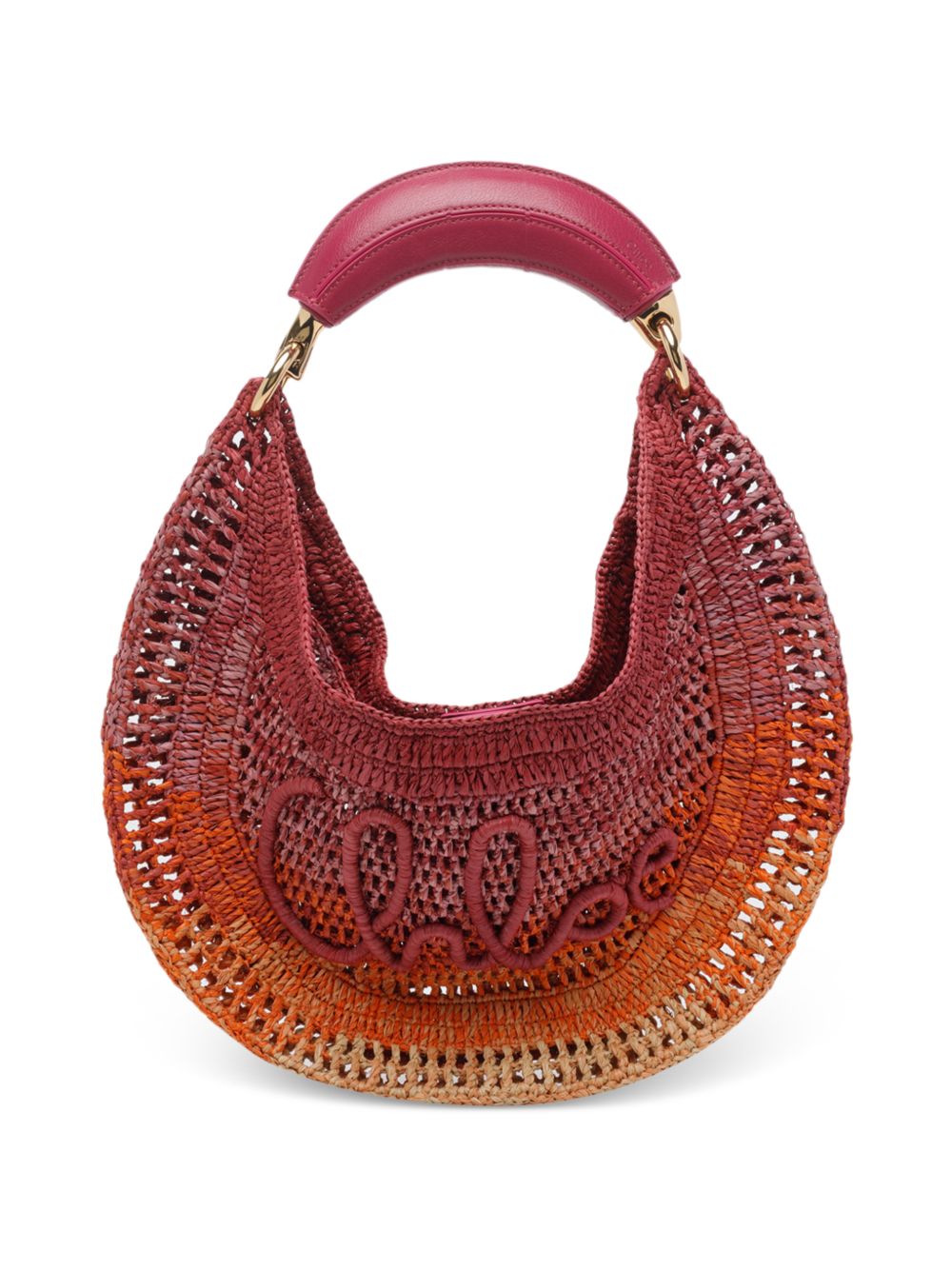 Chloé Women Summer Banana Rafia Hobo Bag CHLOE