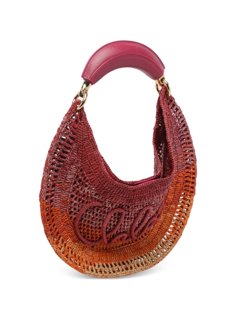 Chloé Women Summer Banana Rafia Hobo Bag CHLOE