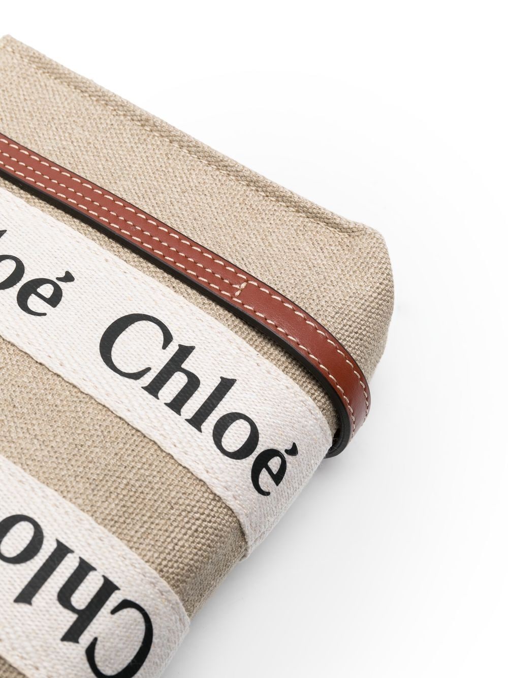 Chloé Women Woody Mini Linen Tote Bag CHLOE