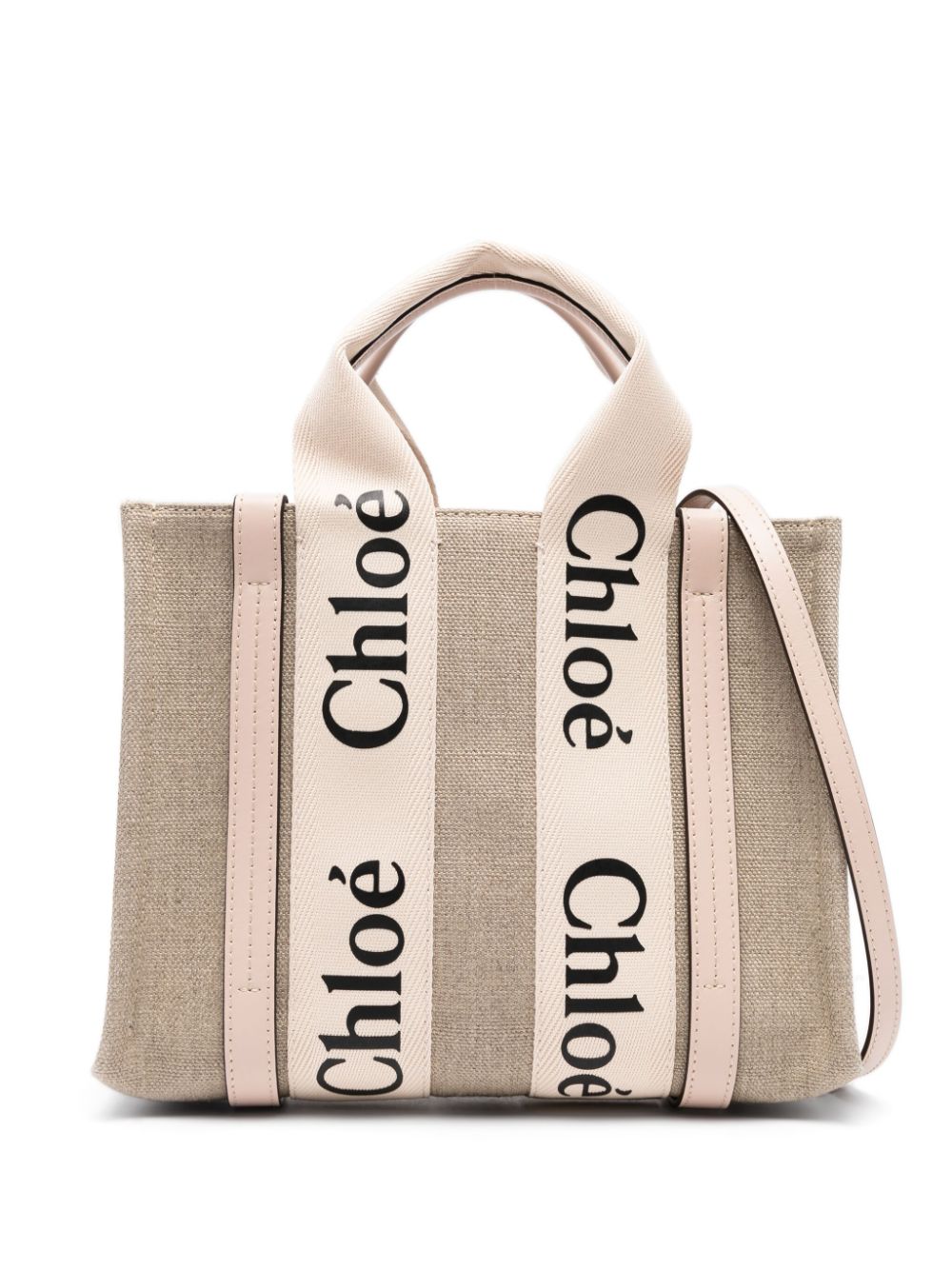 Chloé Women Woody Small Linen Tote Bag CHLOE