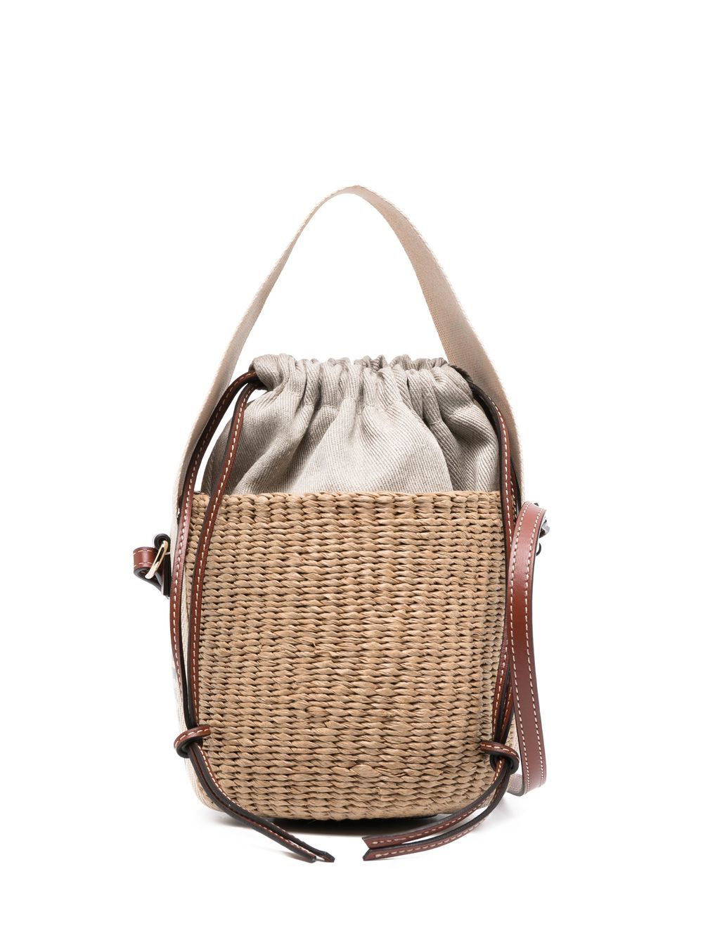 Chloé Women Wwoody Small Straw Bucket Bag CHLOE