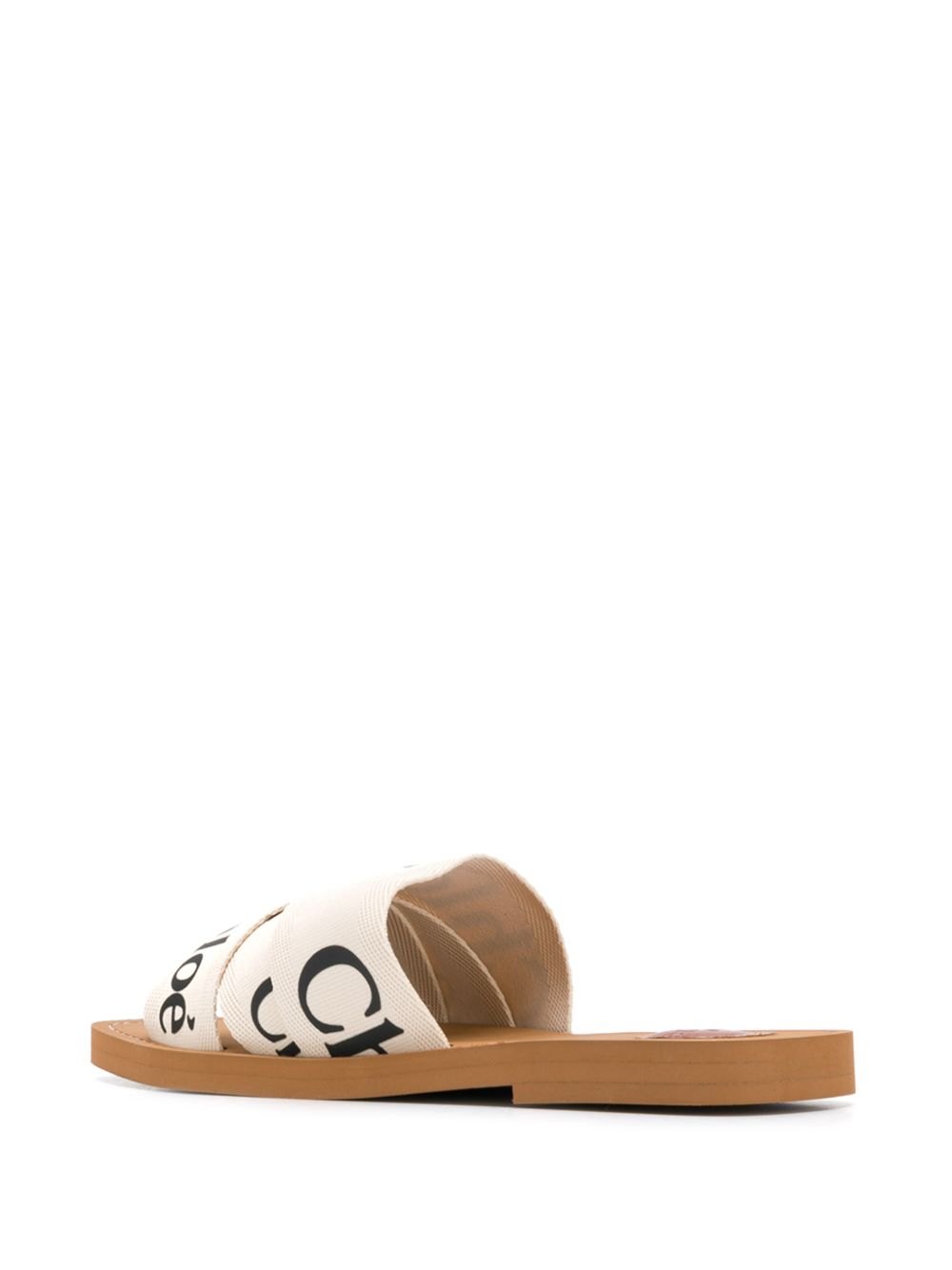 Chloé Women Woody Linen Flat Sandals CHLOE
