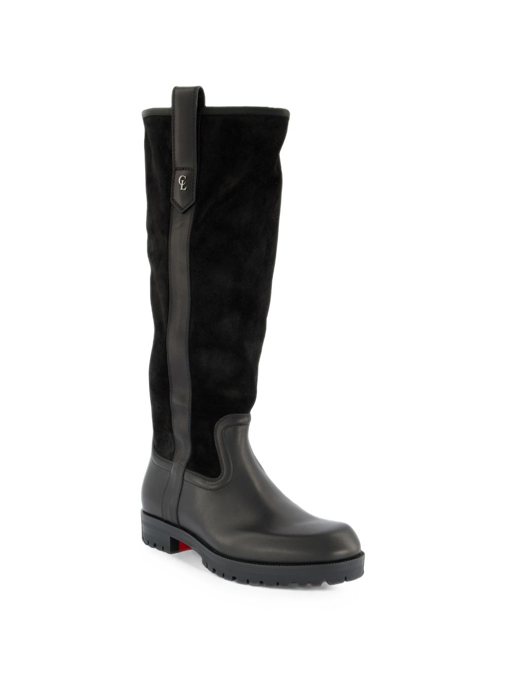 Christian Louboutin Men Slouch Flat Leather Boots CHRISTIAN LOUBOUTIN