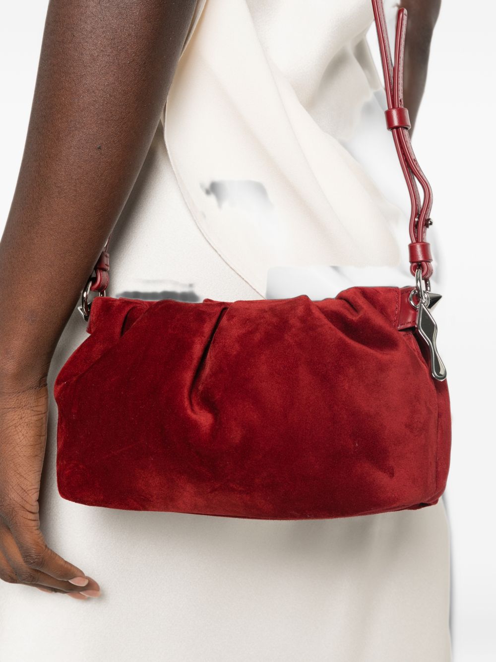 Christian Louboutin Women Eva Mini Suede Leather Crossbody Bag CHRISTIAN LOUBOUTIN