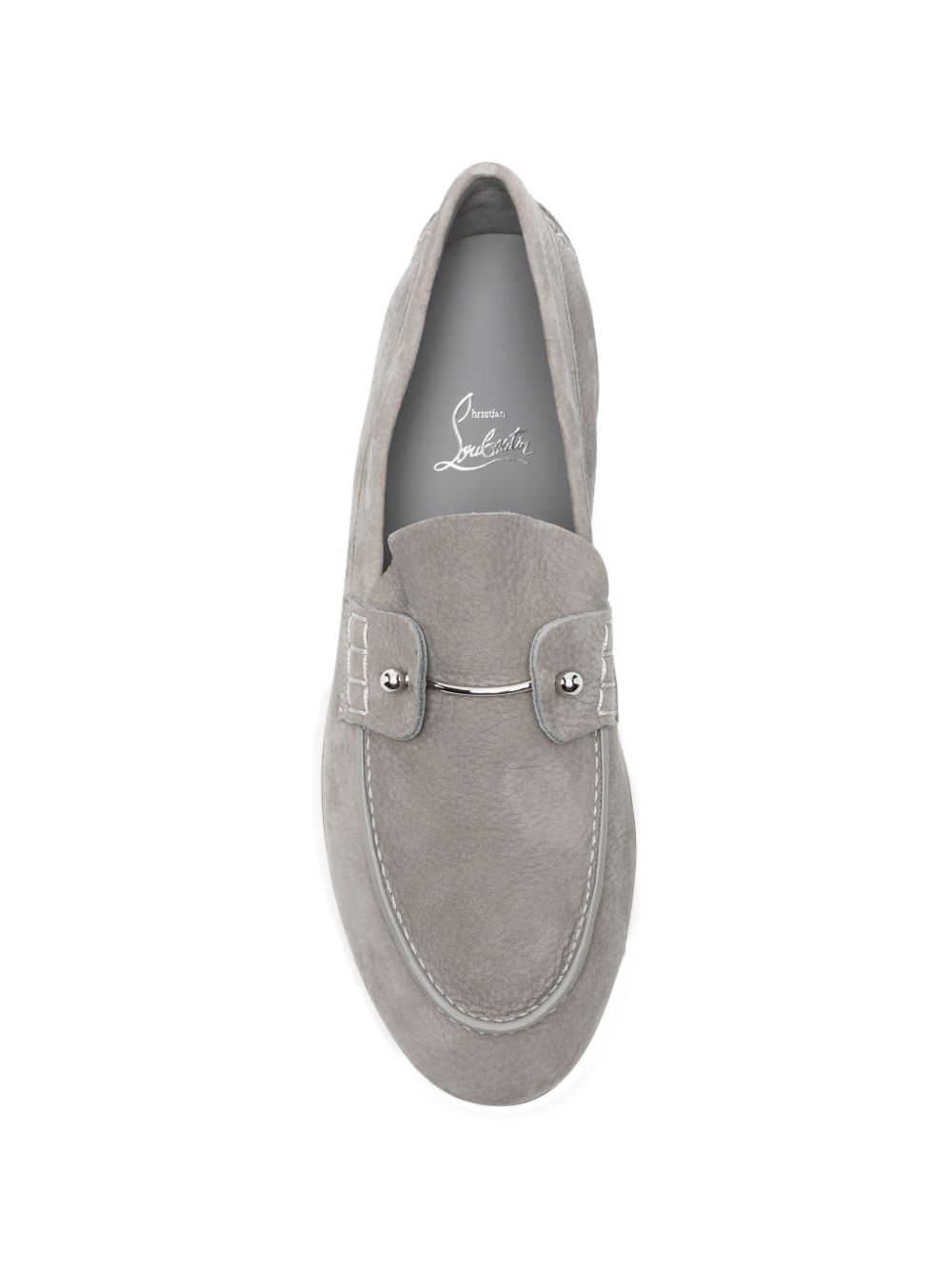 Christian Louboutin Men Chambeliboat Suede Leather Loafers CHRISTIAN LOUBOUTIN