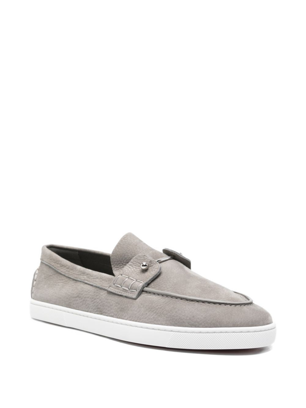 Christian Louboutin Men Chambeliboat Suede Leather Loafers CHRISTIAN LOUBOUTIN
