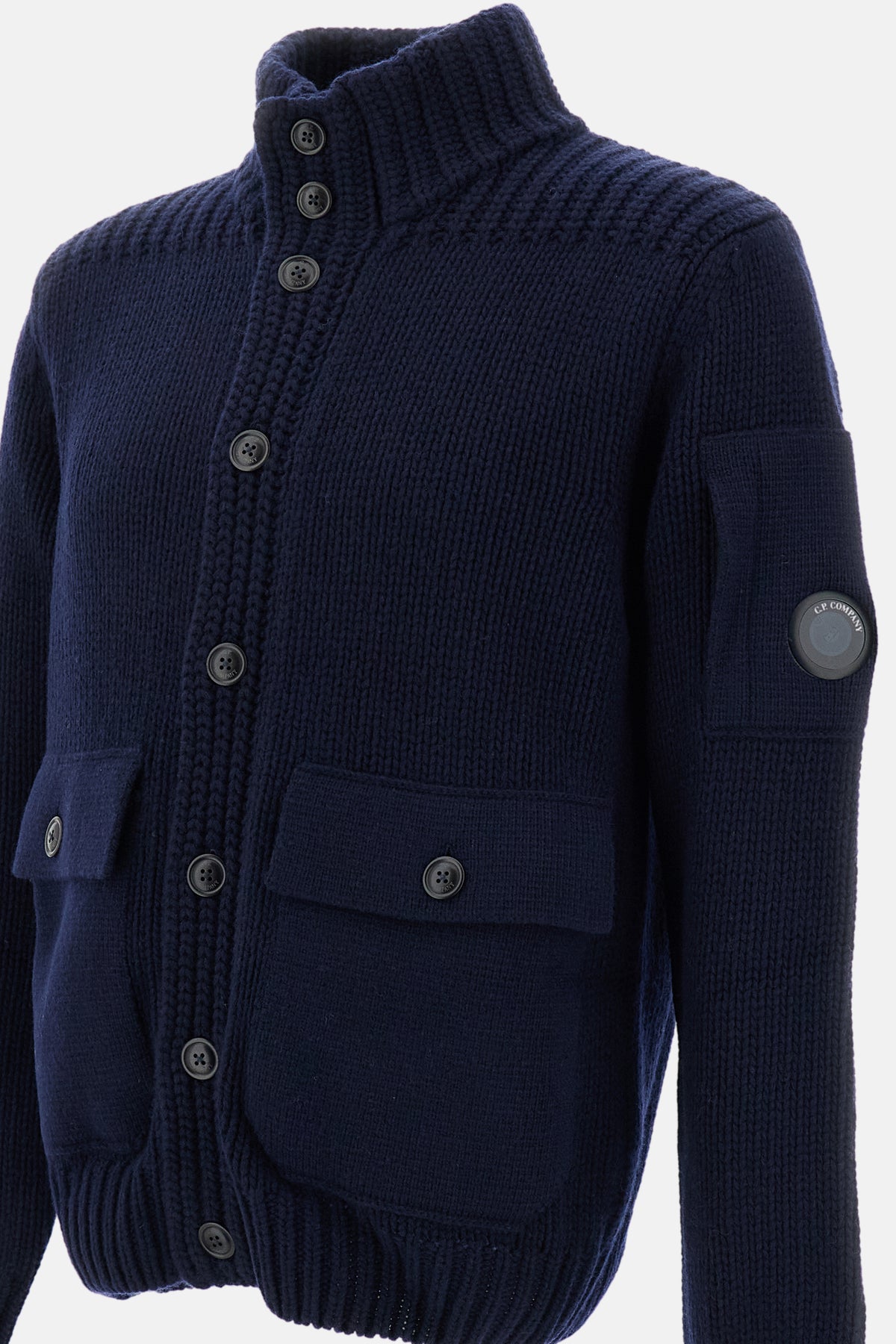 C.P. Company Men Lambswool Button Lens Cardigan C.P. COMPANY