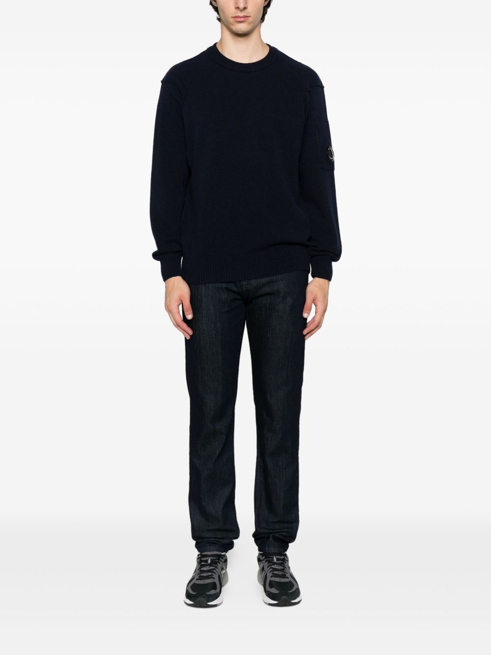C.P. Company Men Logo Wool Crewneck Sweater C.P. COMPANY