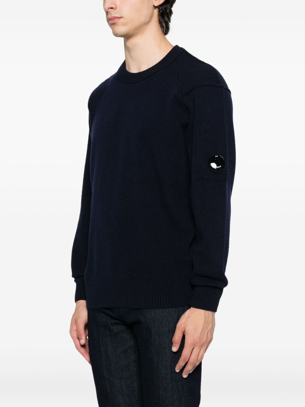 C.P. Company Men Logo Wool Crewneck Sweater C.P. COMPANY