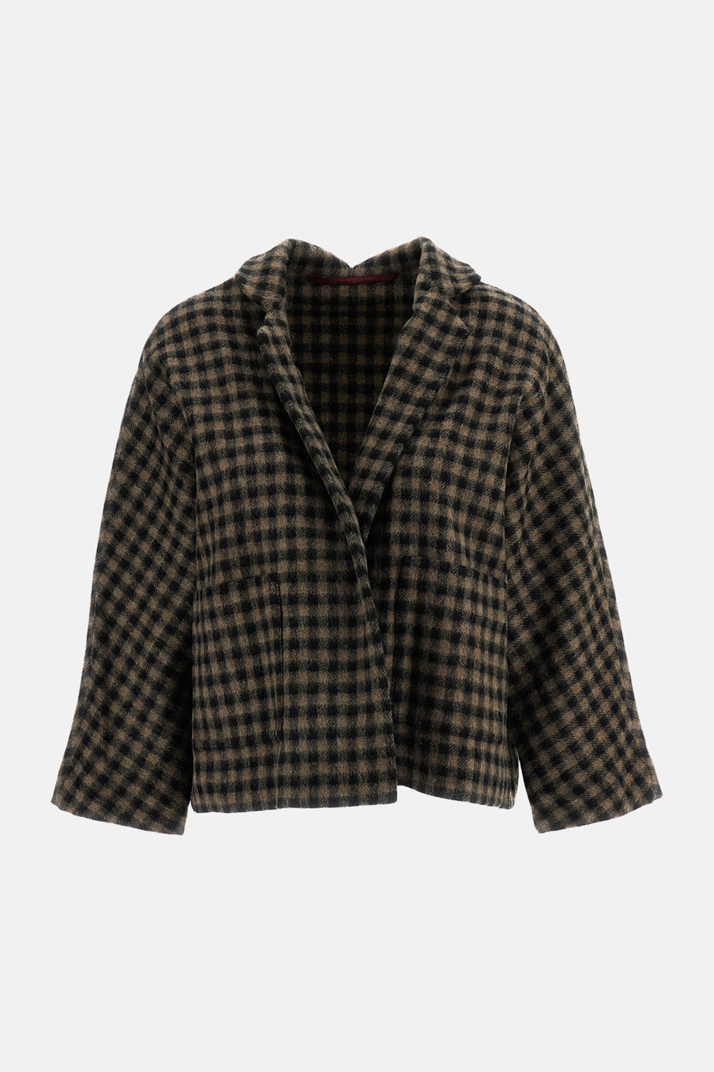 Daniela Gregis Women Peona Bianco Check Wool Jacket DANIELA GREGIS